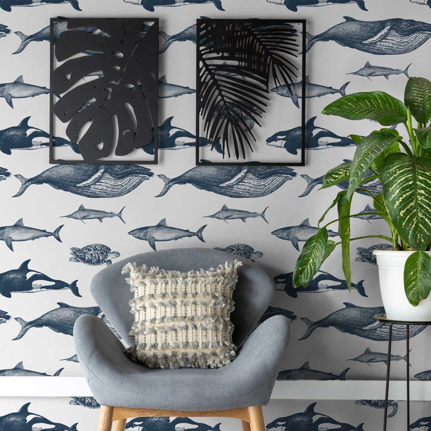 Ocean King Peel and Stick Wallpaper, Removable Wallpaper, Traditional Wallpaper | DeccoPrint