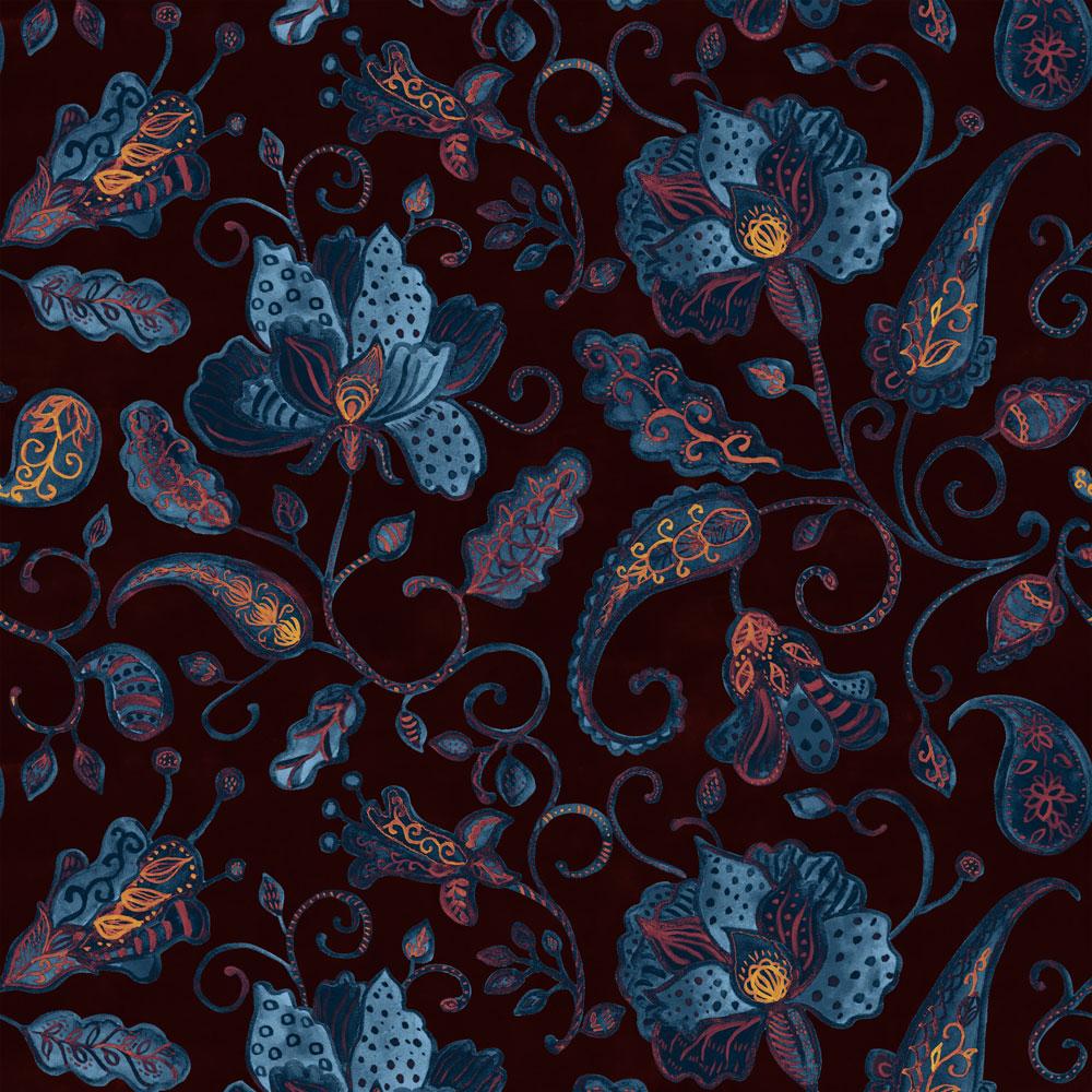 Paisley Floral Wallpaper - DeccoPrint