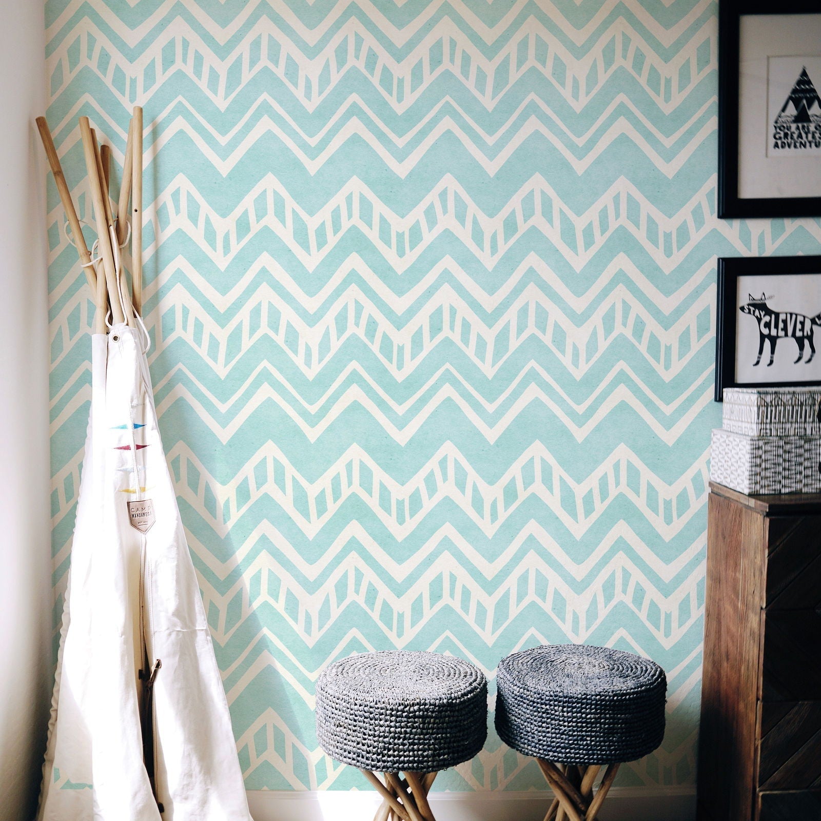 Paper Ikat Peel and Stick Wallpaper, Removable Wallpaper, Traditional Wallpaper | DeccoPrint