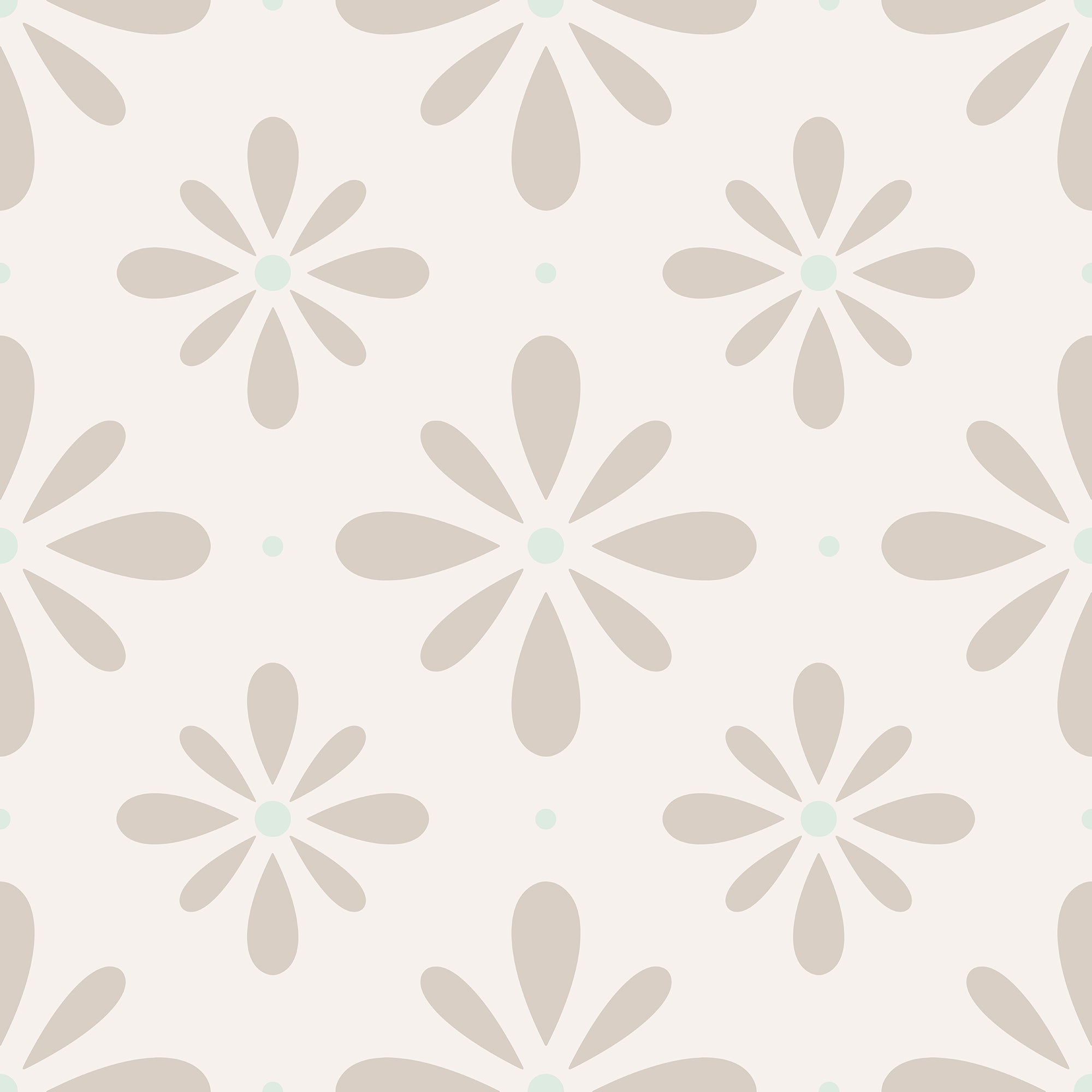 Pastel Blooms Peel and Stick Wallpaper, Removable Wallpaper, Traditional Wallpaper - Milk Beige | DeccoPrint