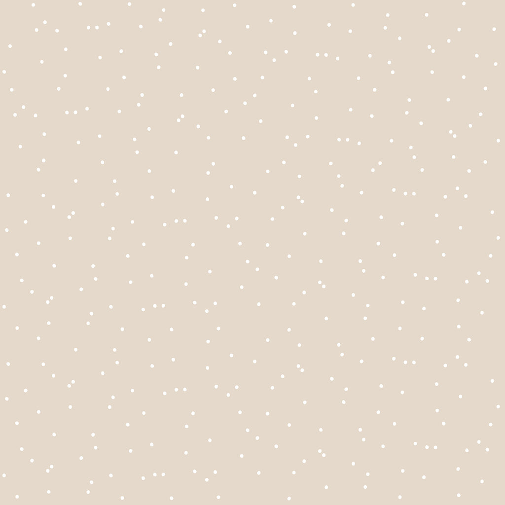 Pattern of small white dots on a beige background