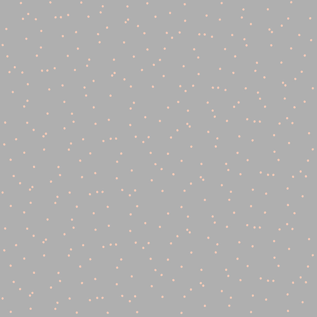 Pattern of small pink dots on a gray background