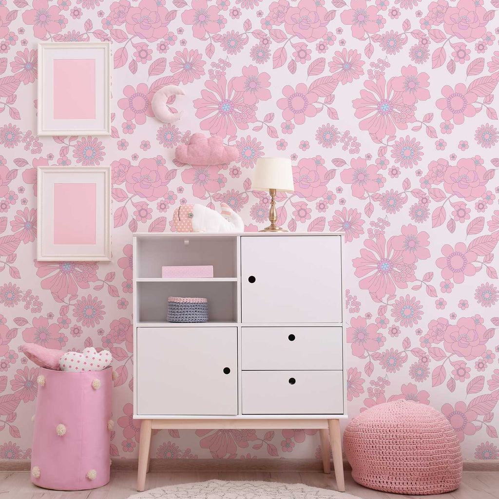 Pink Cotton Candy Wallpaper - DeccoPrint