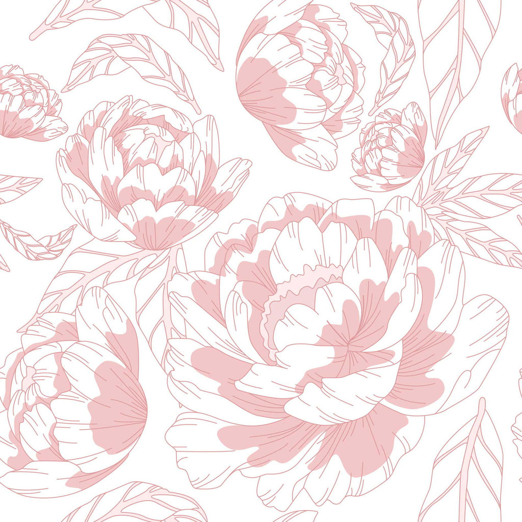 Pink Peonies Wallpaper - DeccoPrint