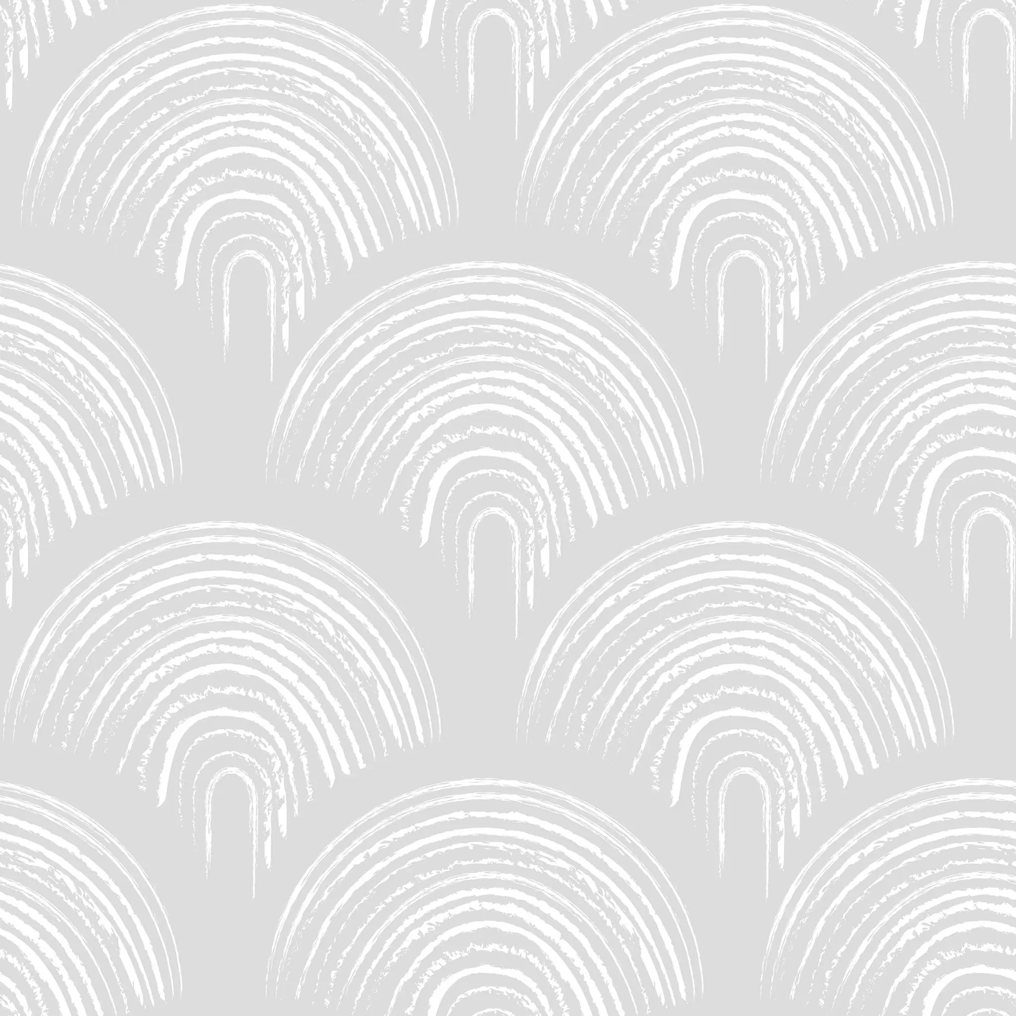 Pattern of white arches on a light gray background