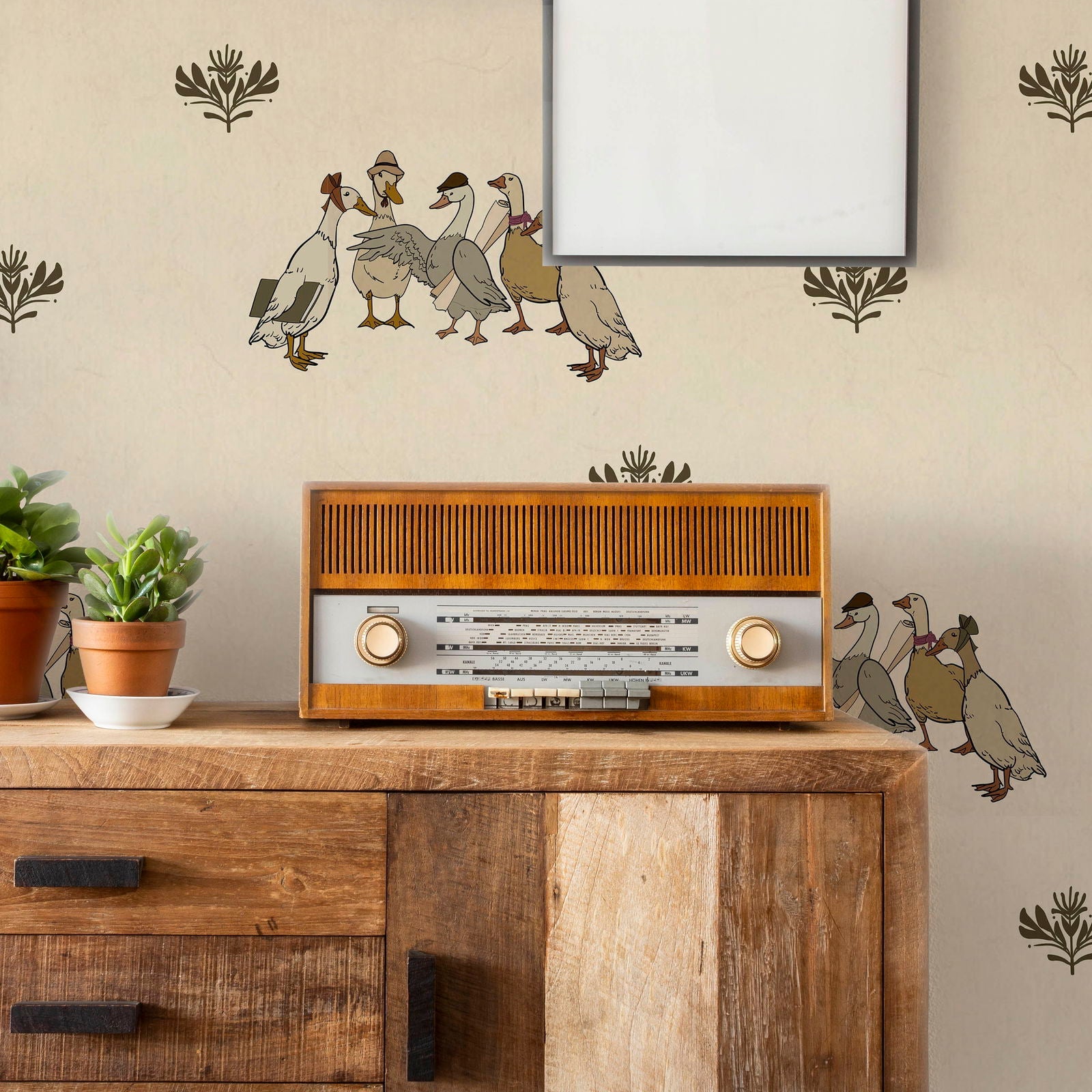 Retro Farm Peel and Stick Wallpaper, Removable Wallpaper, Traditional Wallpaper | DeccoPrint