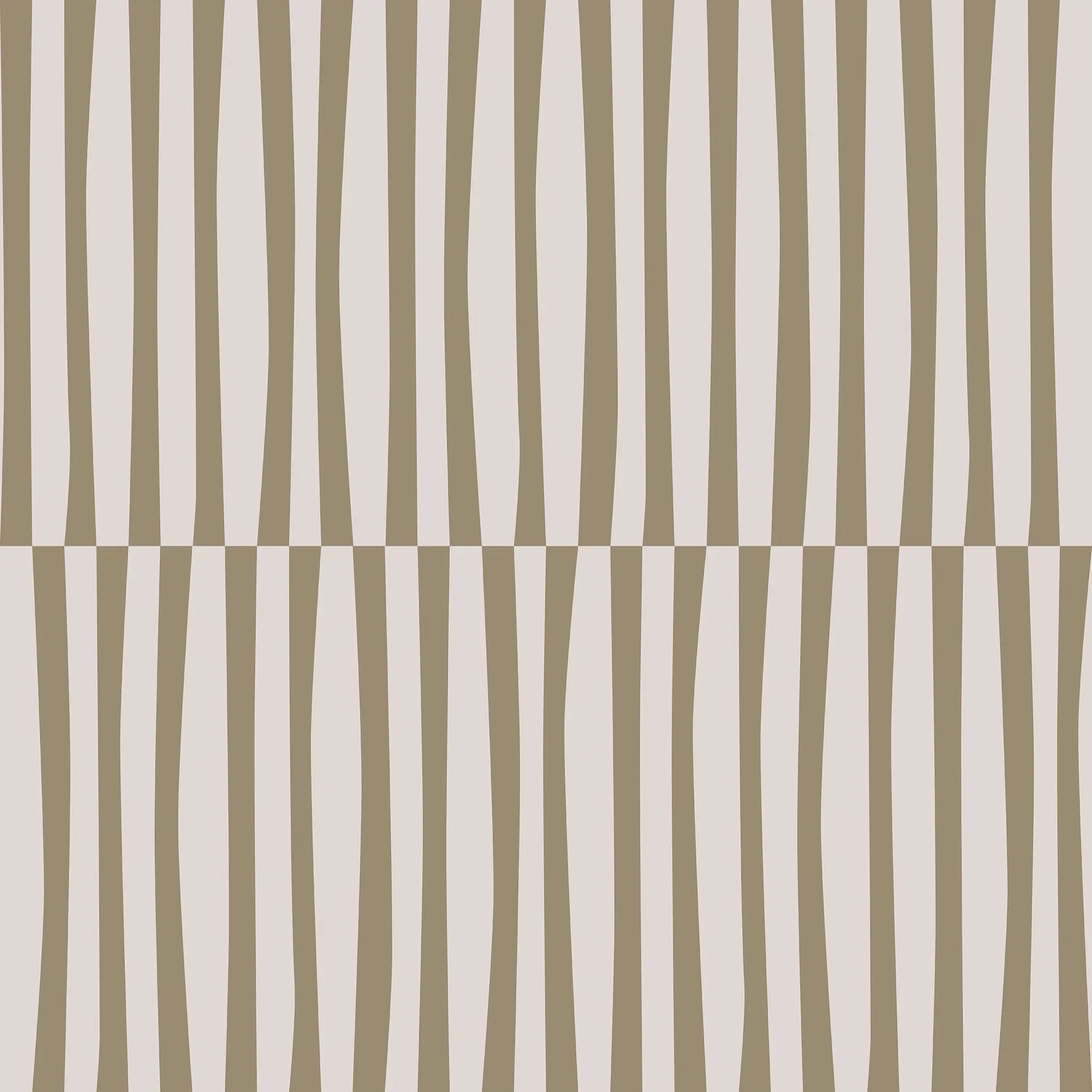 Pattern of alternating brown and white vertical stripes on a beige background
