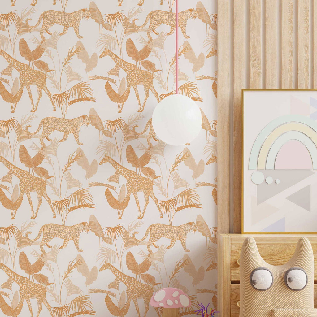 Safari Animals Peel and Stick Wallpaper, Removable Wallpaper, Traditional Wallpaper | DeccoPrint