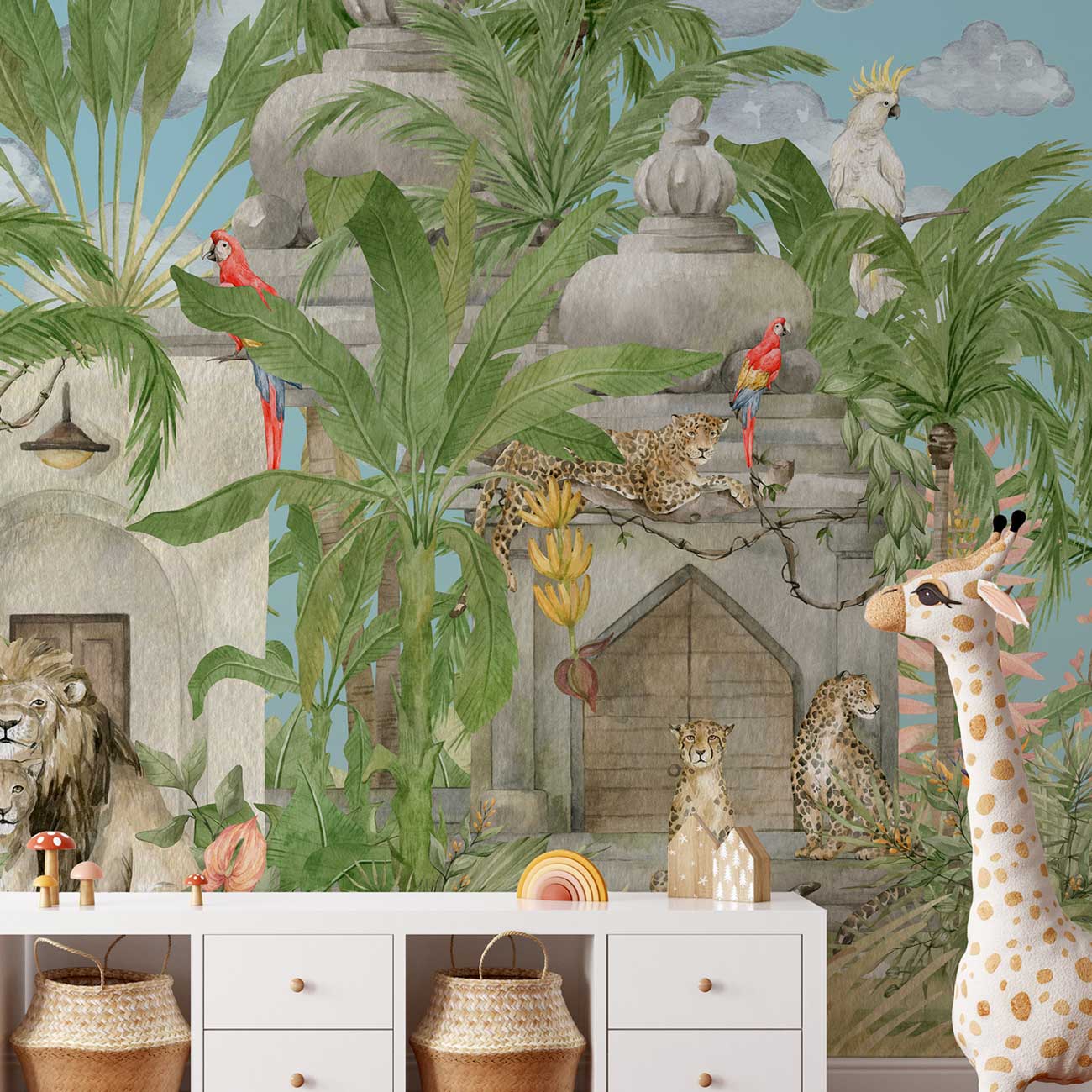Safari Home Peel and Stick Wallpaper, Removable Wallpaper, Traditional Wallpaper | DeccoPrint