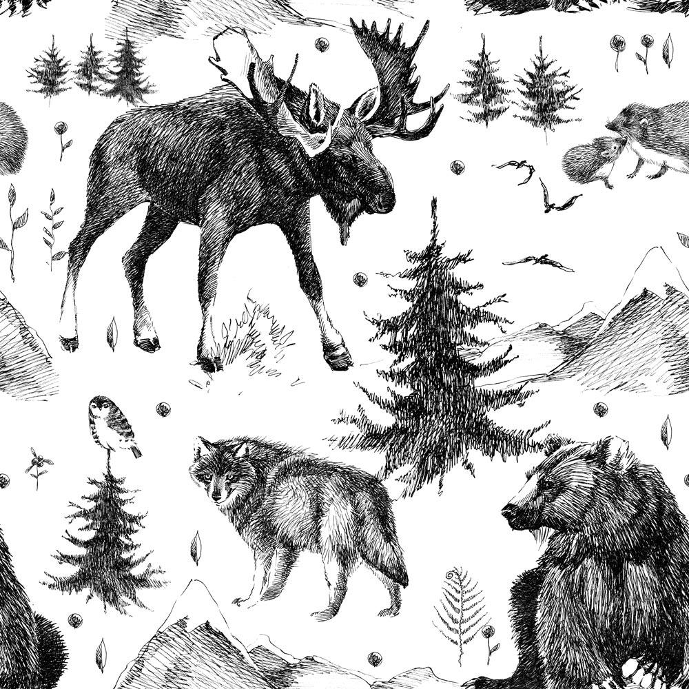 Scandinavian Woodland Wallpaper - DeccoPrint