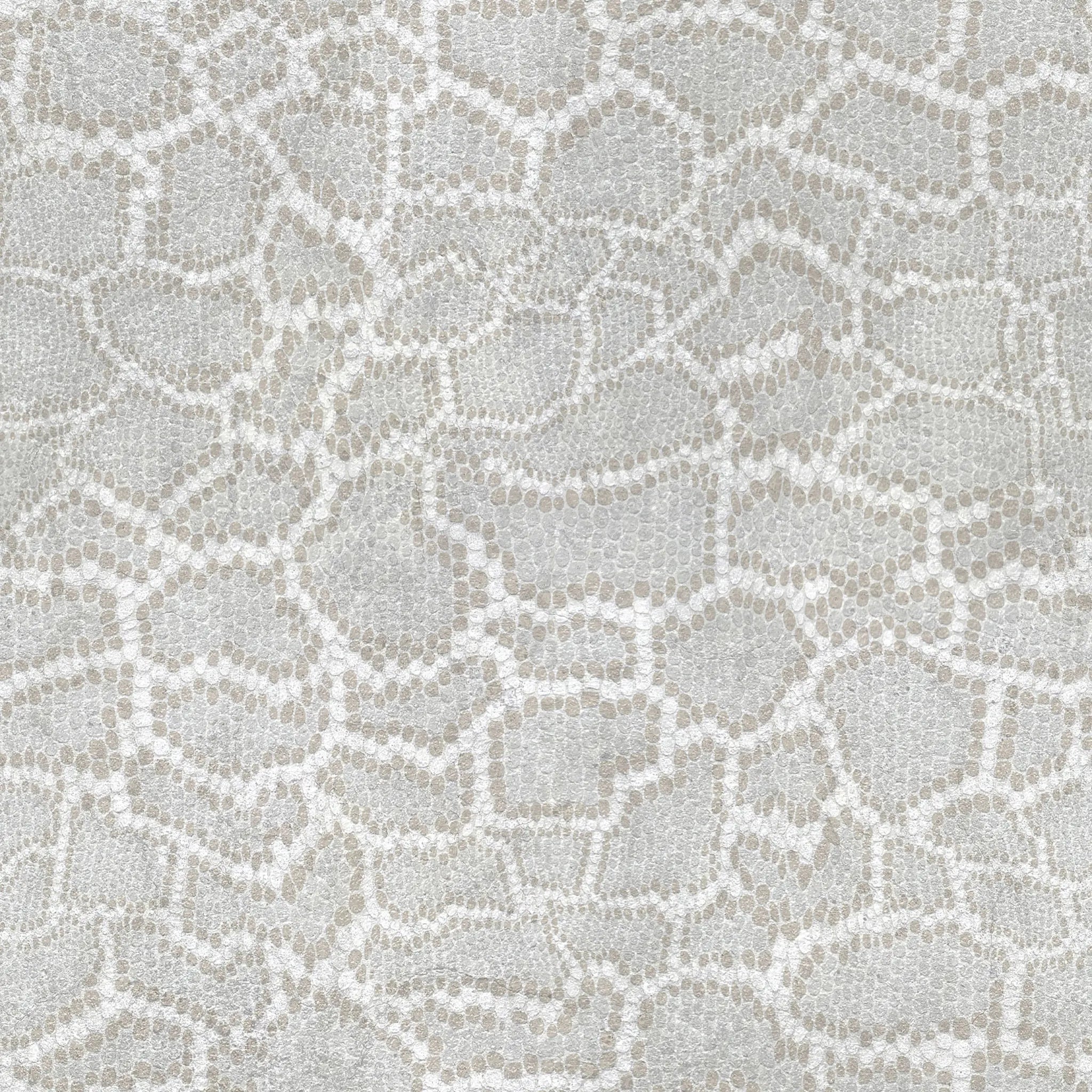 Pattern of beige snake skin-like texture on a white background