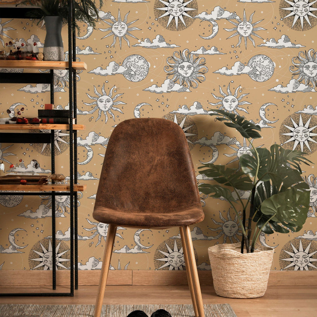 Solar Dreams Wallpaper - Beige | DeccoPrint