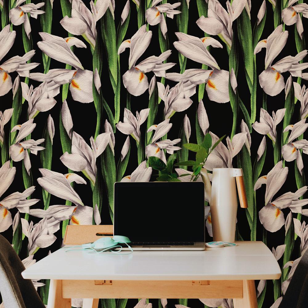 Stems and Flowers Wallpaper - DeccoPrint