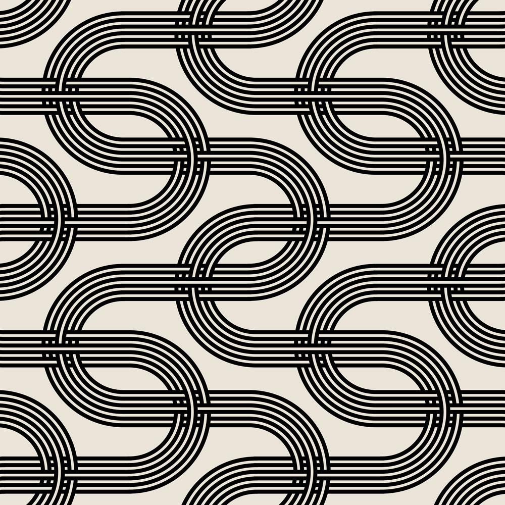 Striped Ornament Wallpaper - DeccoPrint