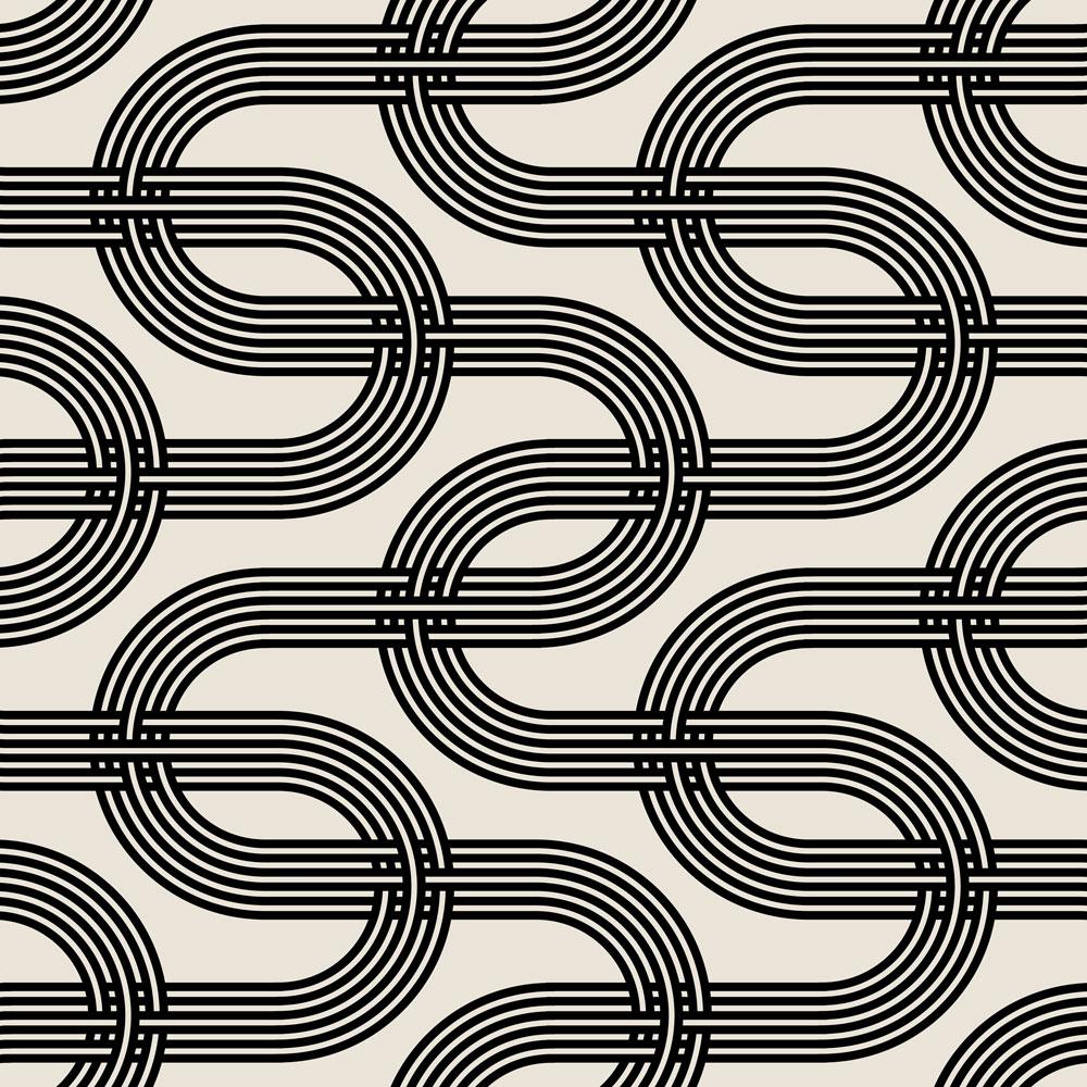 Striped Ornament Peel and Stick Wallpaper, Removable Wallpaper, Traditional Wallpaper | DeccoPrint