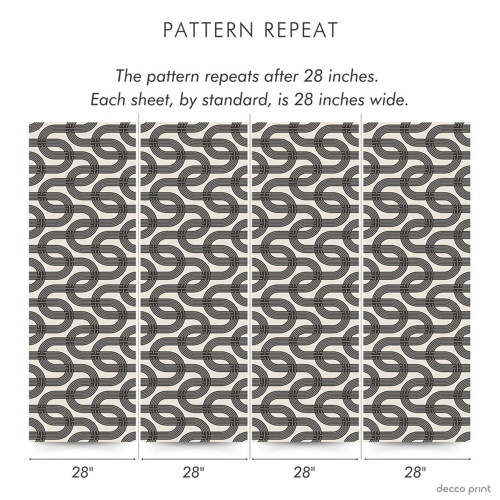 Striped Ornament Peel and Stick Wallpaper, Removable Wallpaper, Traditional Wallpaper | DeccoPrint