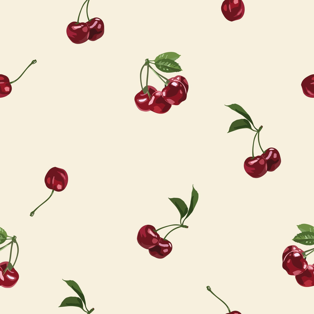 Summer Cherry Peel and Stick Wallpaper, Removable Wallpaper, Traditional Wallpaper | DeccoPrint