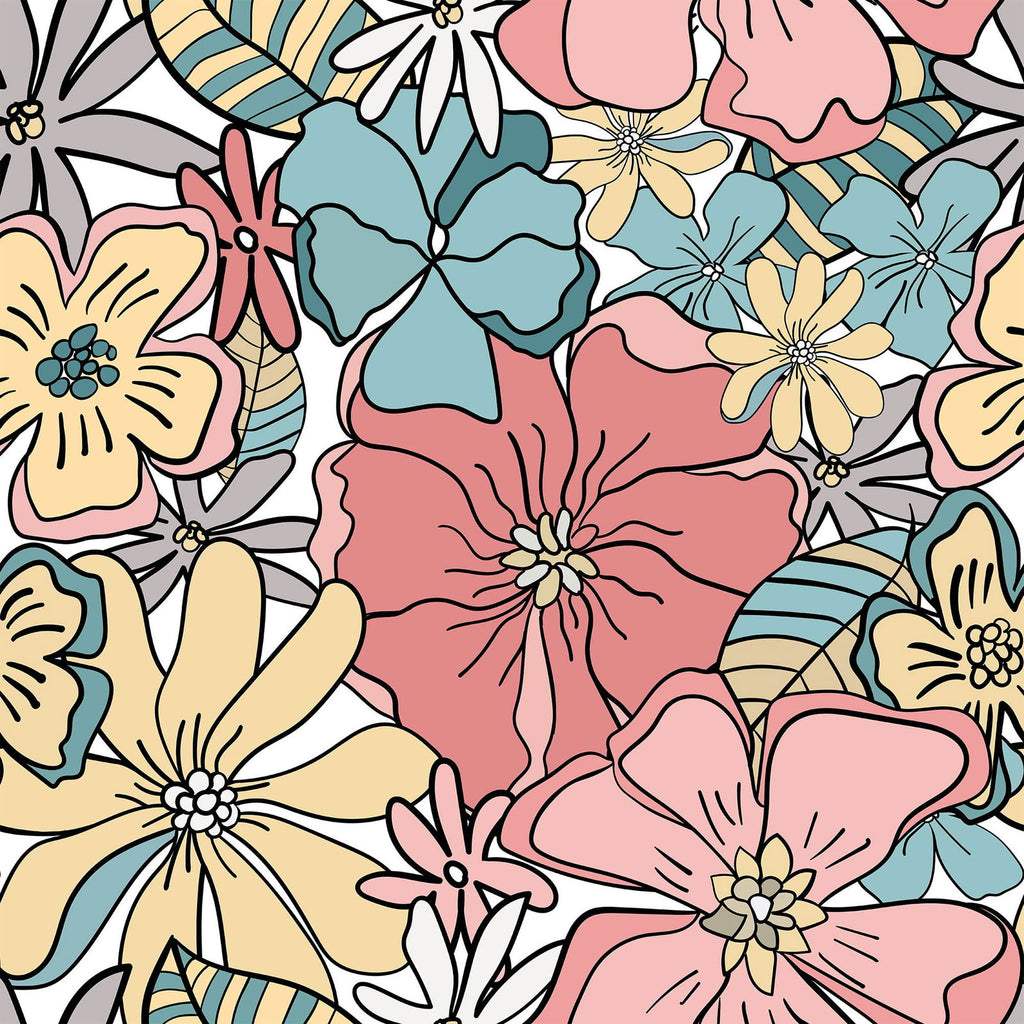 Summer Flowers Wallpaper | DeccoPrint