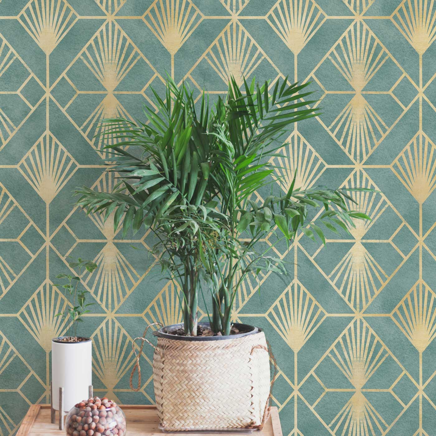 Deco Geometry Peel and Stick Wallpaper, Removable Wallpaper, Traditional Wallpaper | DeccoPrint
