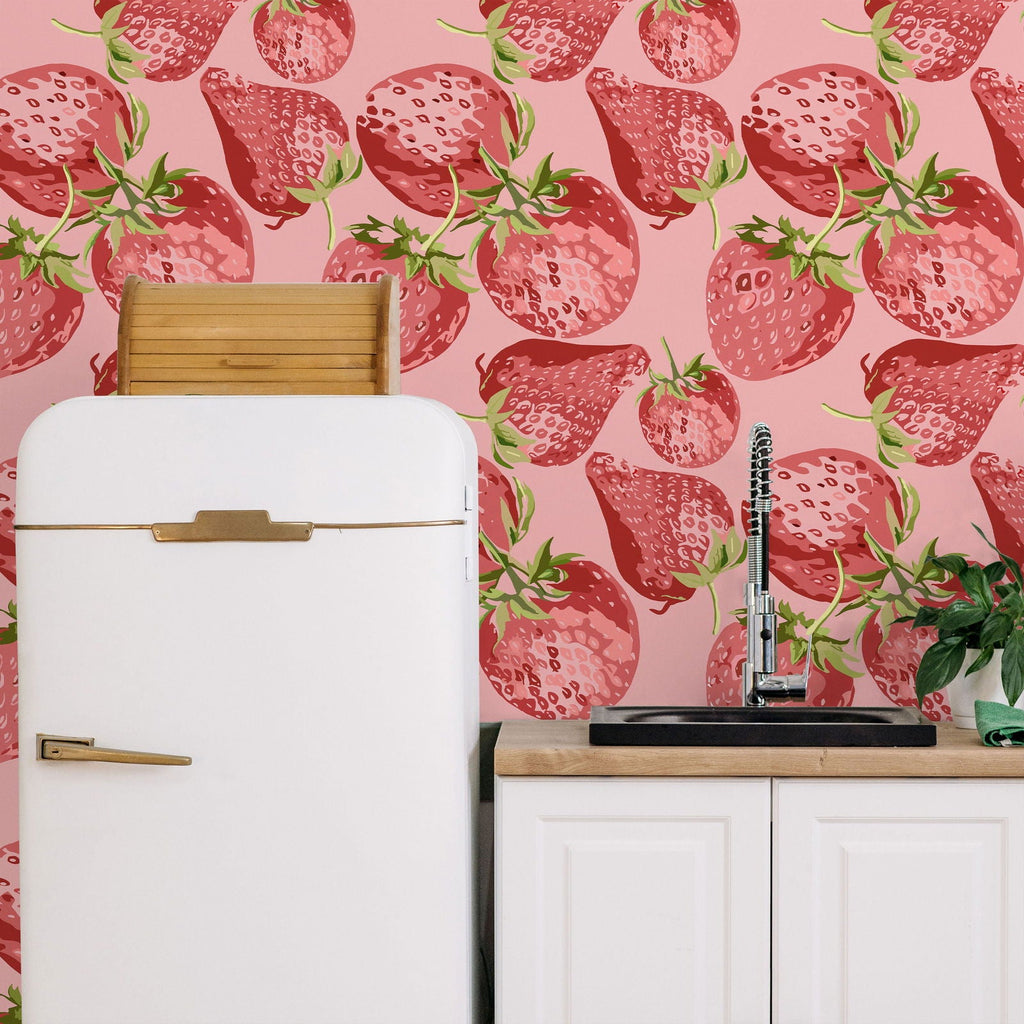 Sweet Strawberry Wallpaper - DeccoPrint