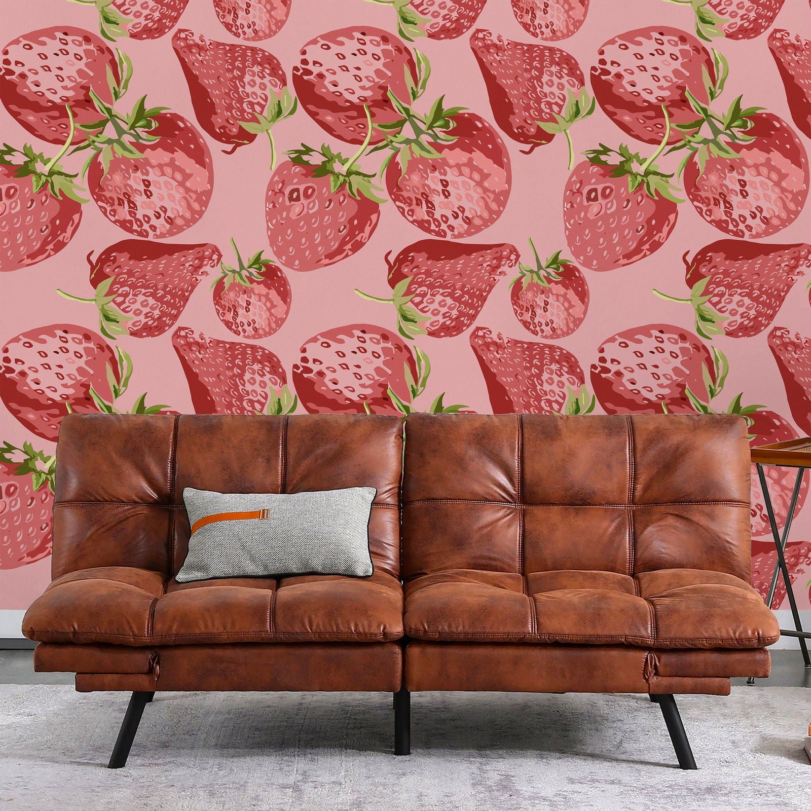 Sweet Strawberry Peel and Stick Wallpaper, Removable Wallpaper, Traditional Wallpaper | DeccoPrint