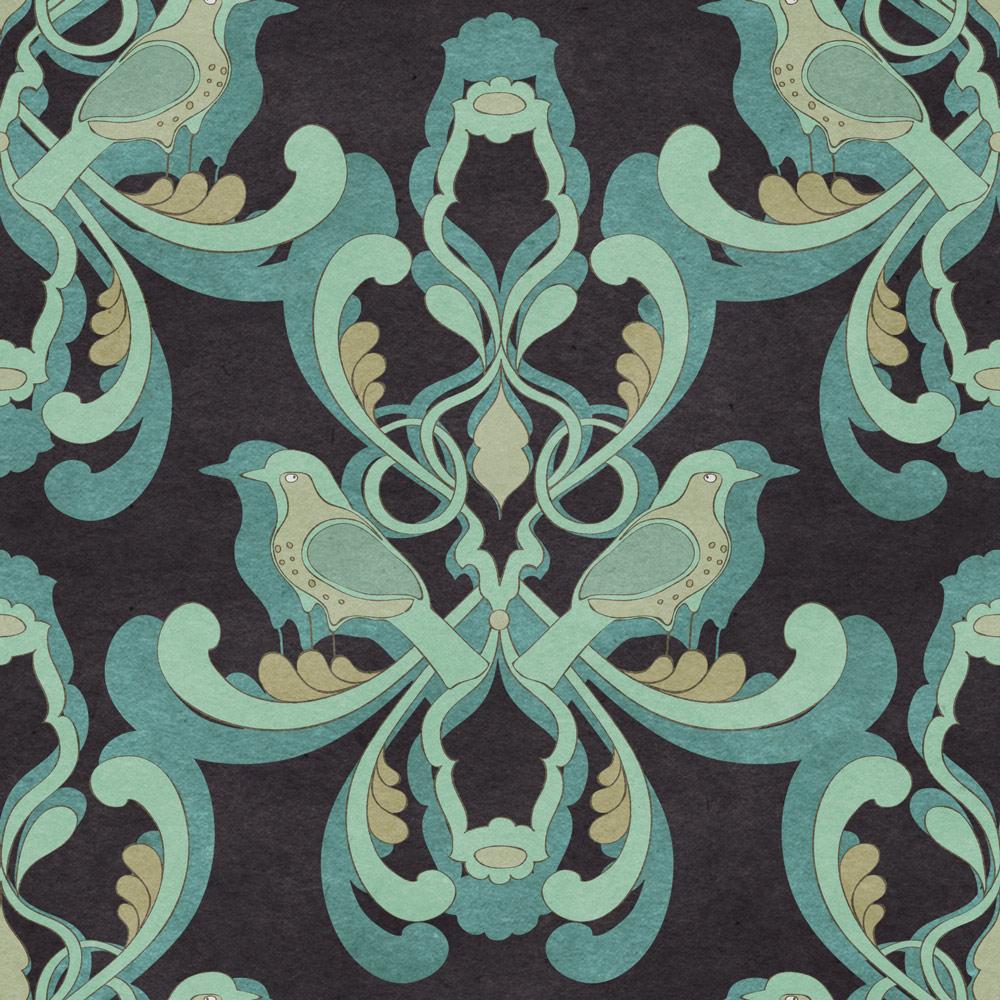 Symmetric Birds Wallpaper - DeccoPrint