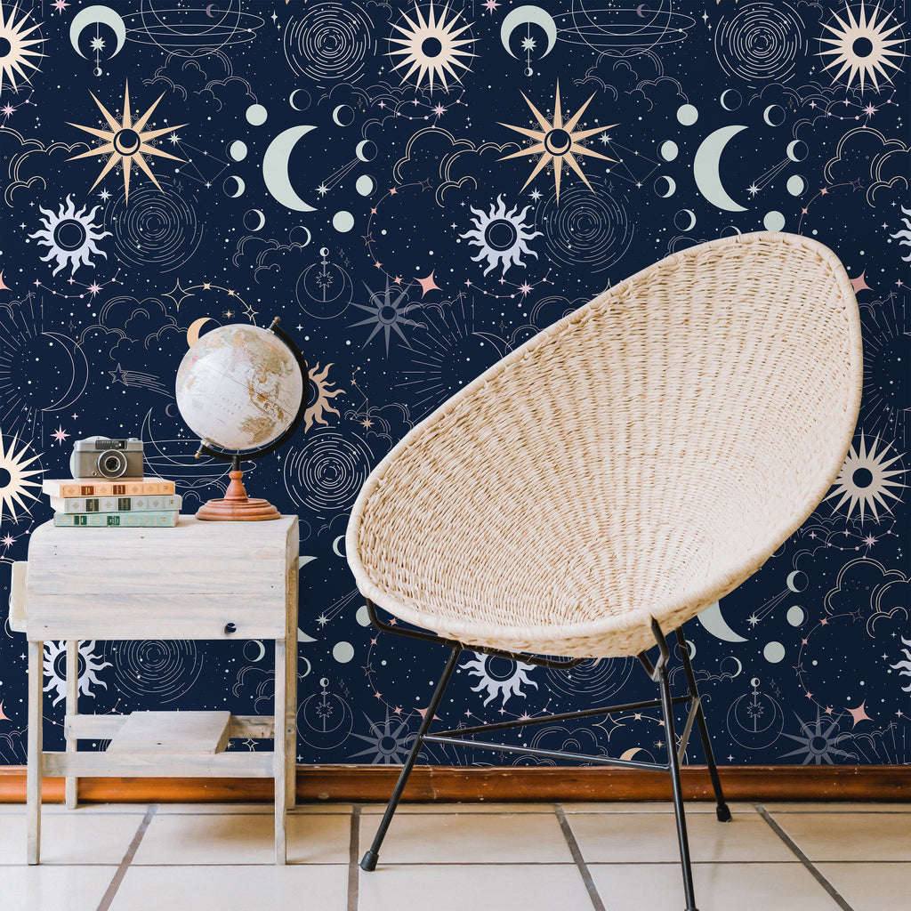 Among the Stars Peel and Stick Wallpaper, Removable Wallpaper, Traditional Wallpaper | DeccoPrint