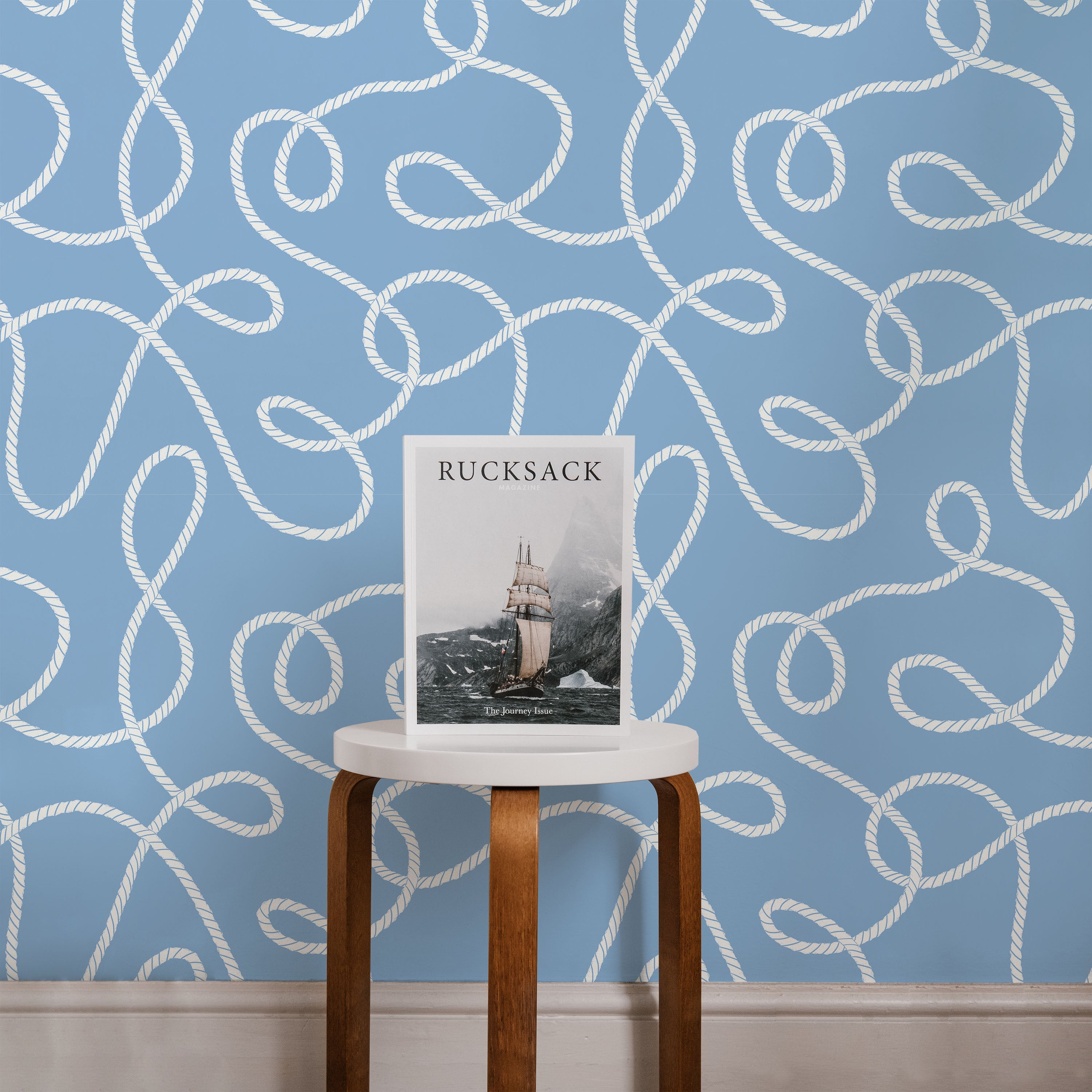 Twist and Tangle Peel and Stick Wallpaper, Removable Wallpaper, Traditional Wallpaper - Pale Blue | DeccoPrint