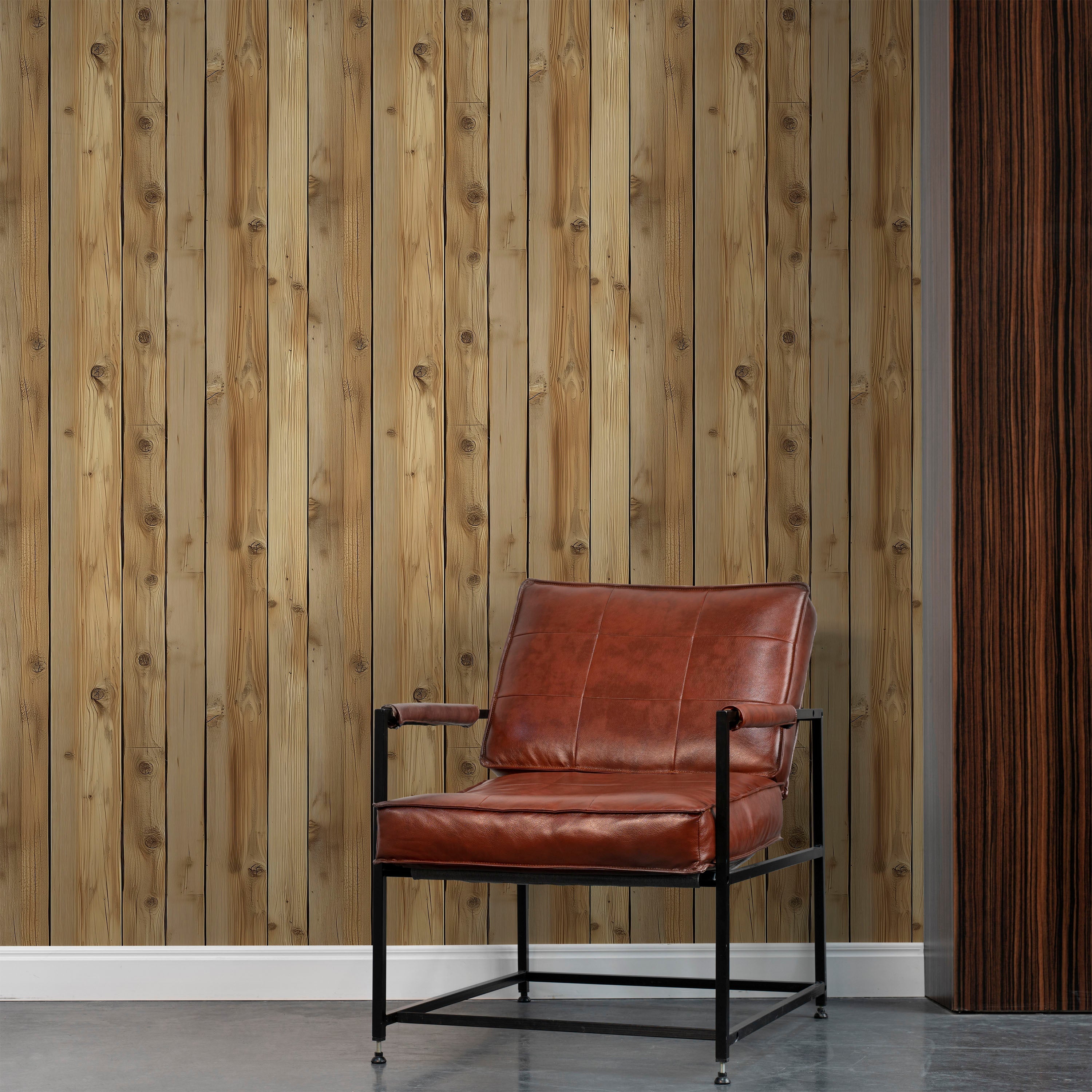 Rustic Boards Peel and Stick Wallpaper, Removable Wallpaper, Traditional Wallpaper - Natural Pine | DeccoPrint