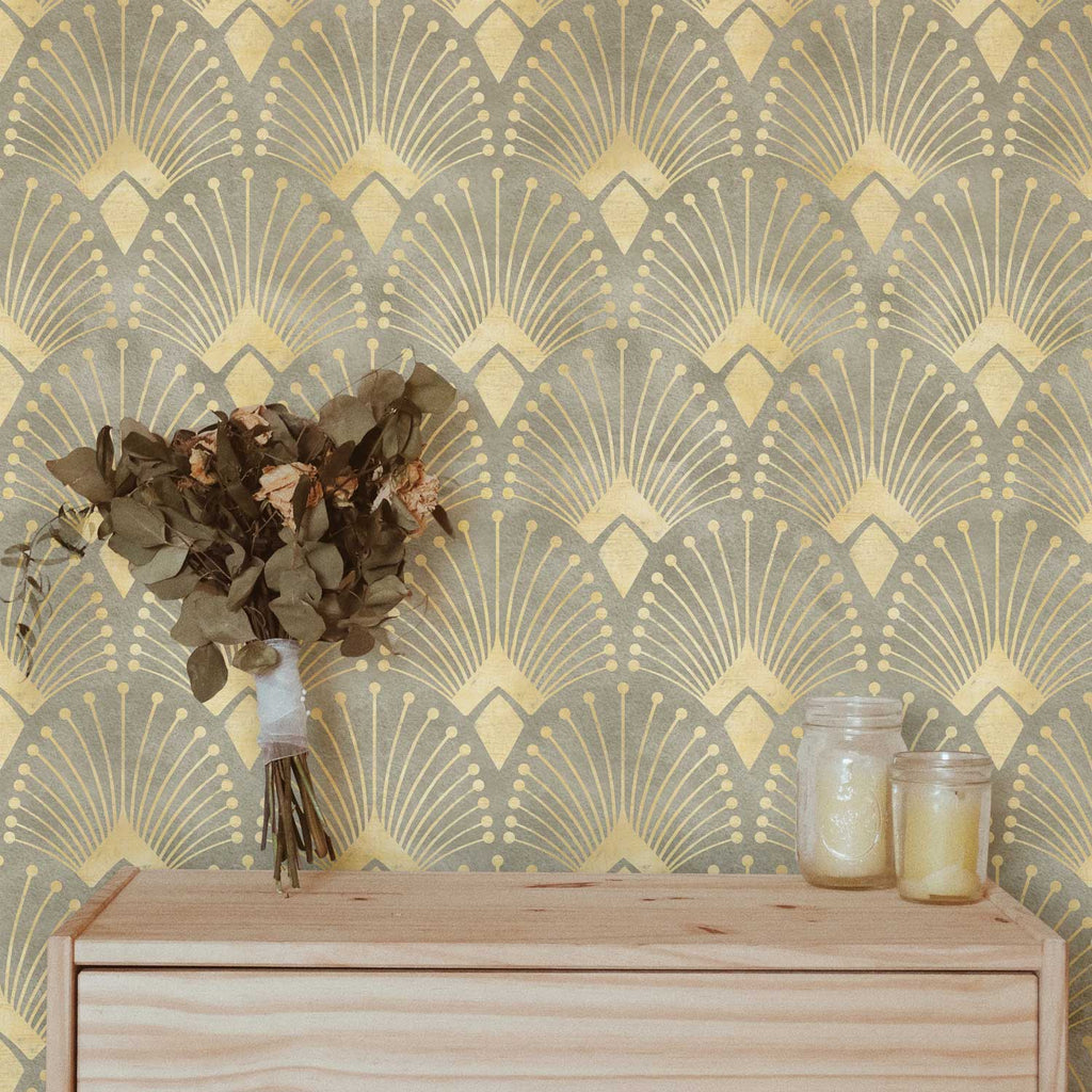 The Lodge Wallpaper - Gold - DeccoPrint