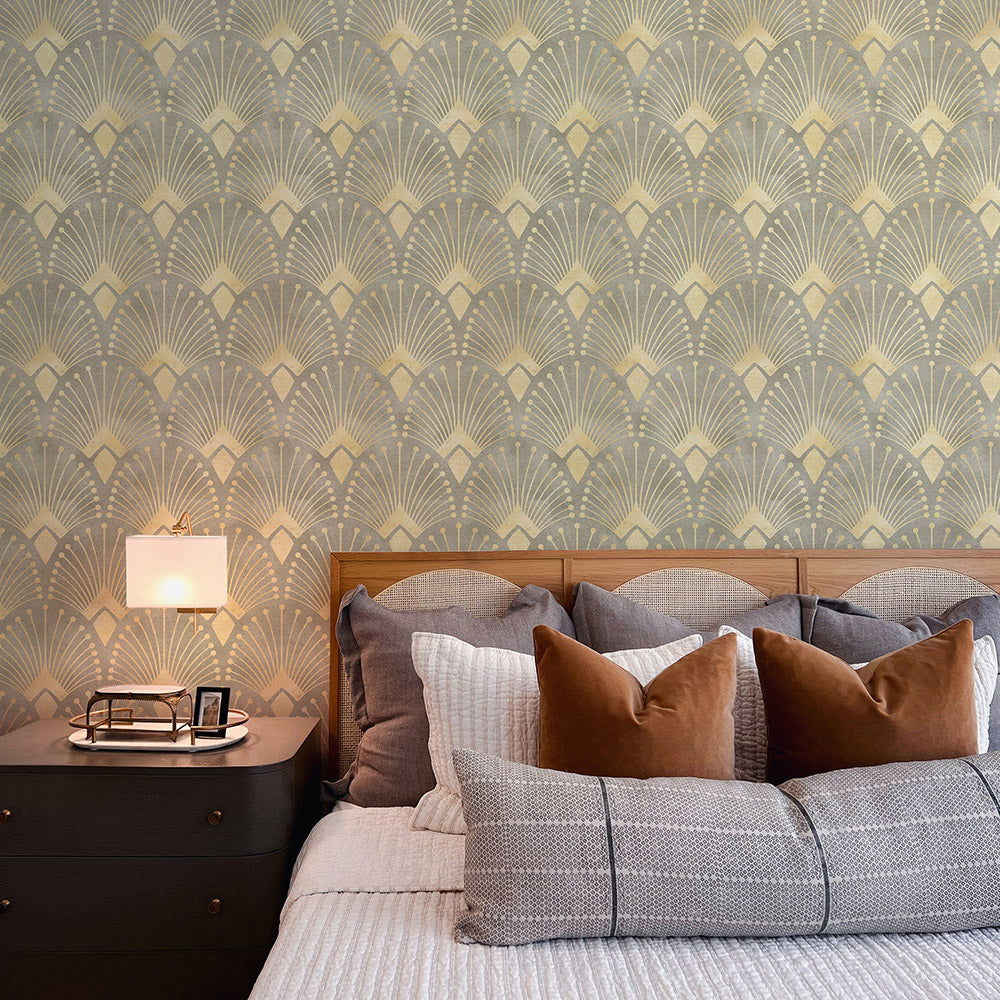 The Lodge Wallpaper - Gold - DeccoPrint