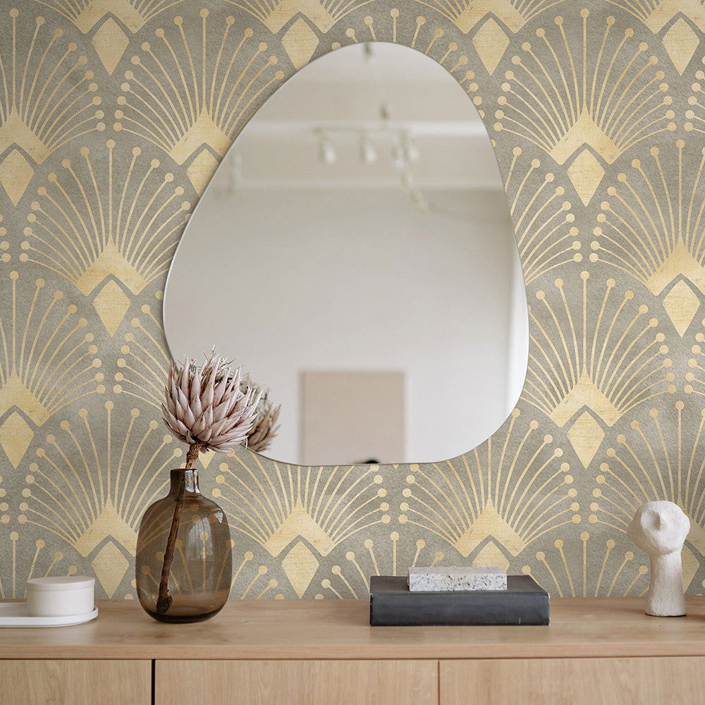 The Lodge Wallpaper - Gold - DeccoPrint