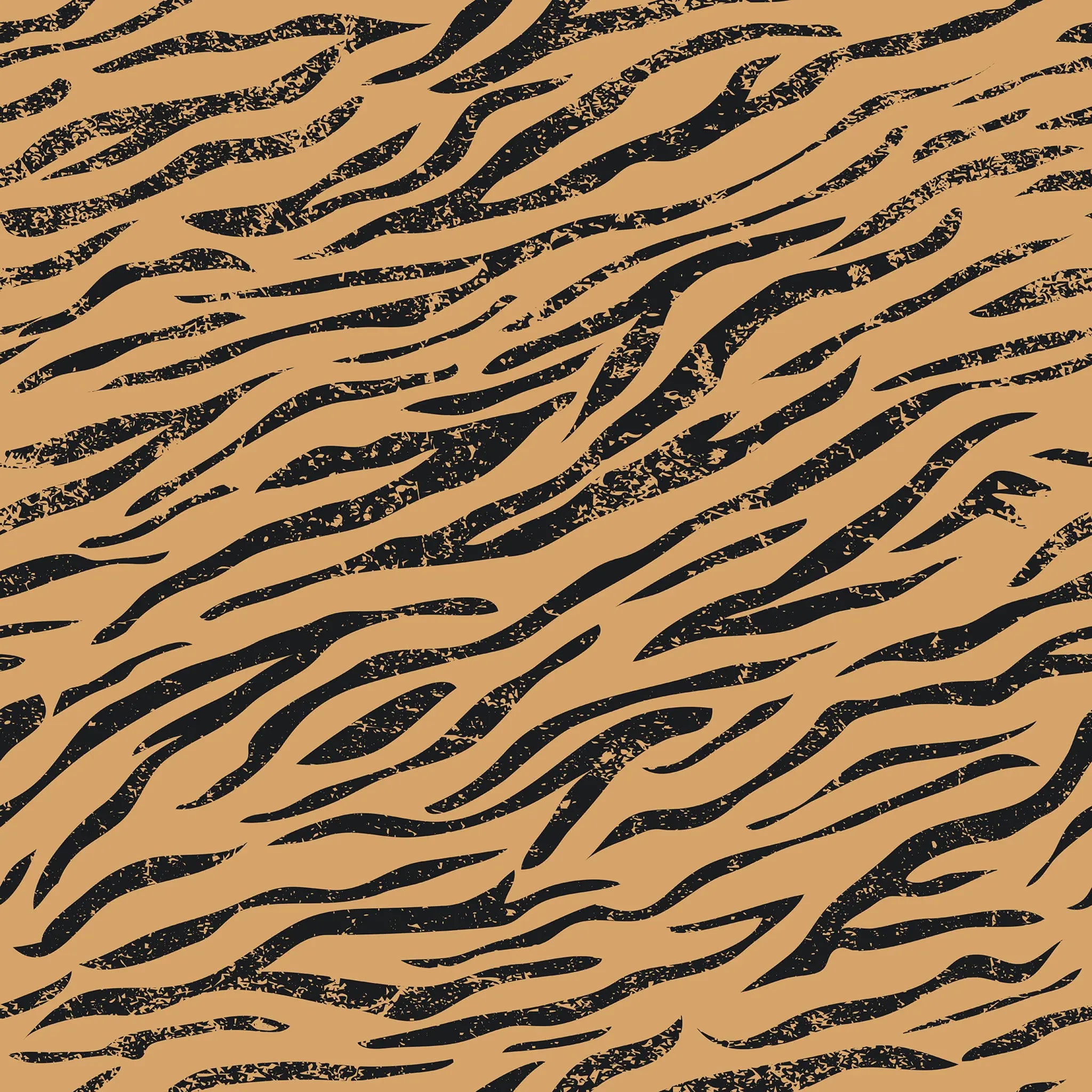 Black tiger stripe pattern on an orange background