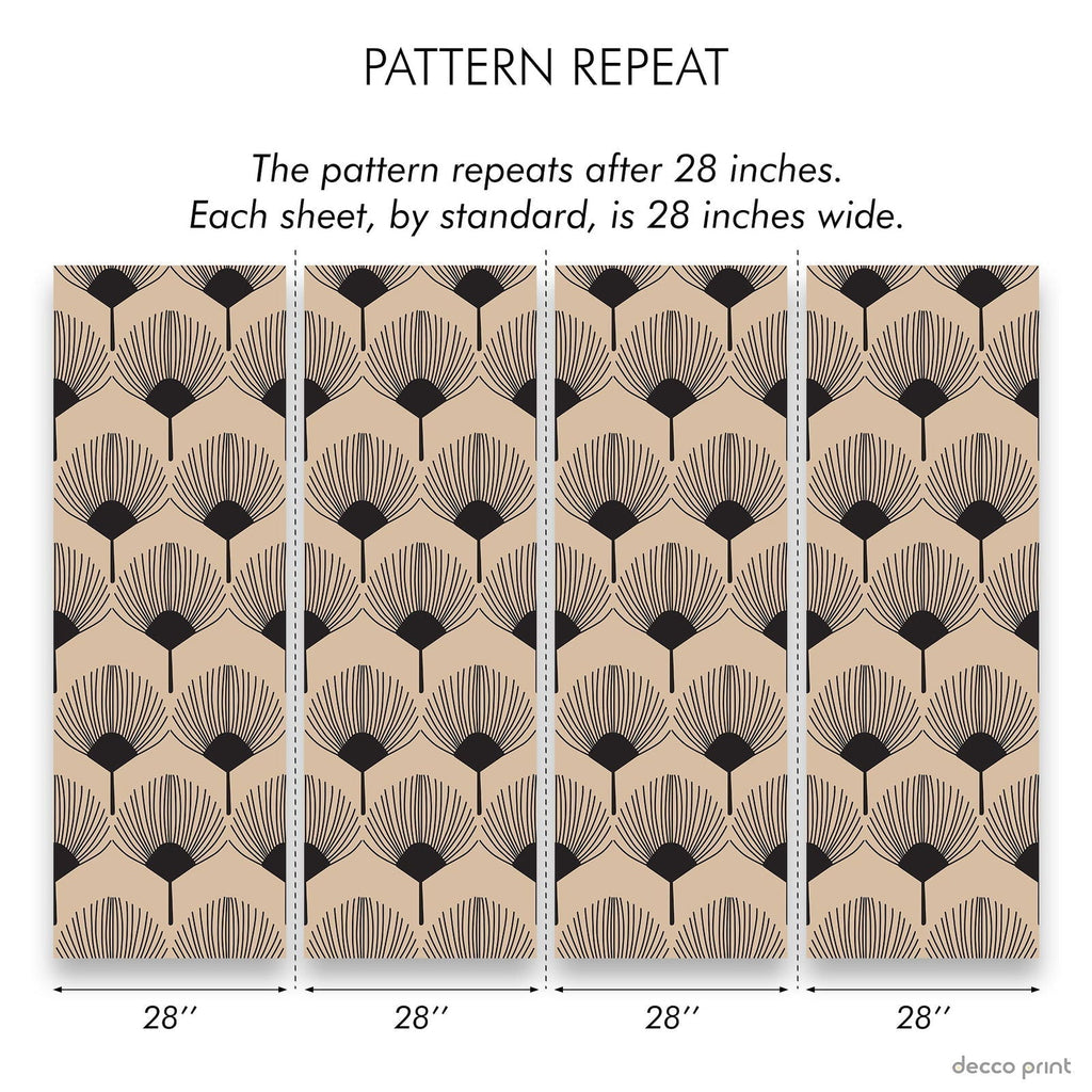 Tropical Deco Peel and Stick Wallpaper, Removable Wallpaper, Traditional Wallpaper | DeccoPrint
