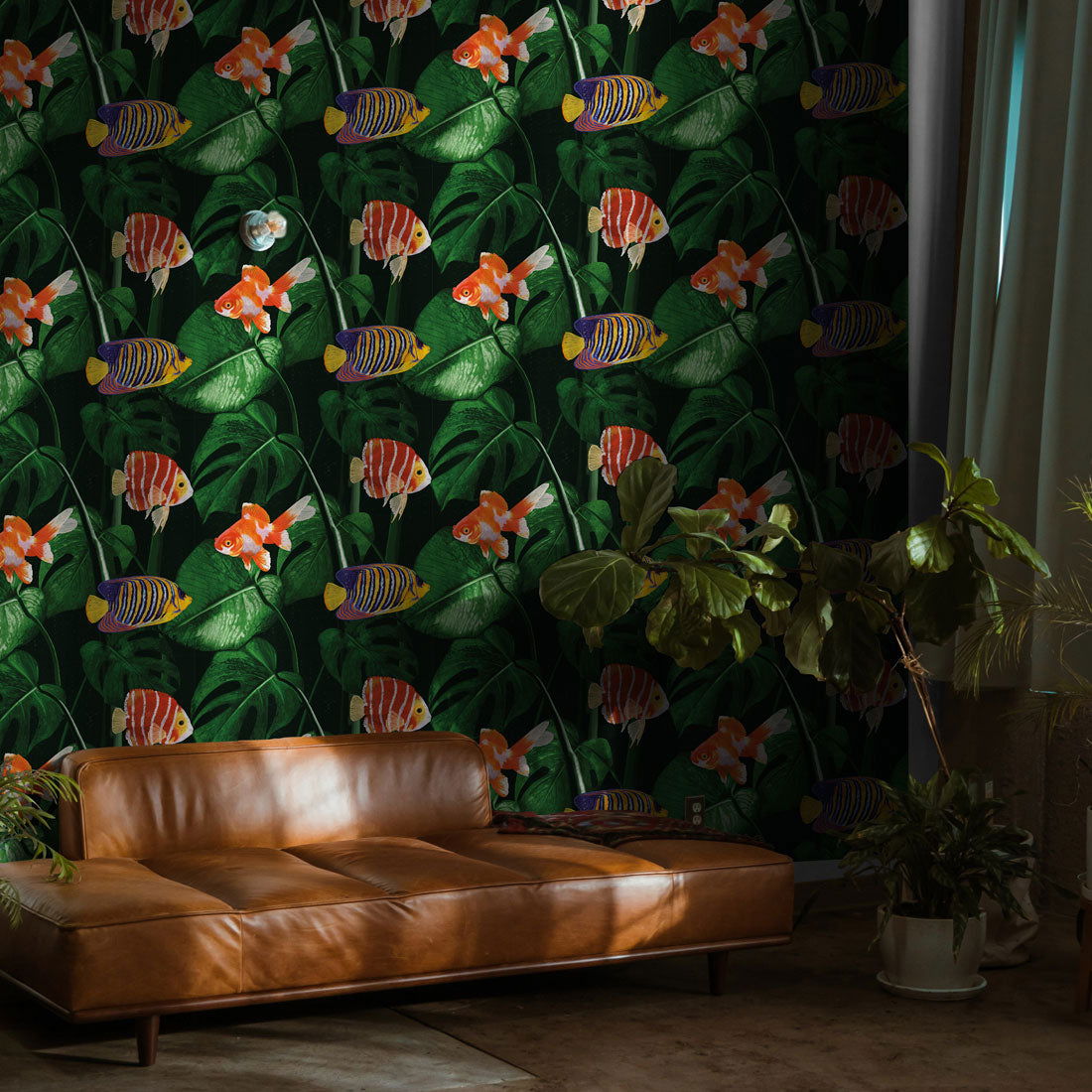 Tropical Fish Peel and Stick Wallpaper, Removable Wallpaper, Traditional Wallpaper | DeccoPrint