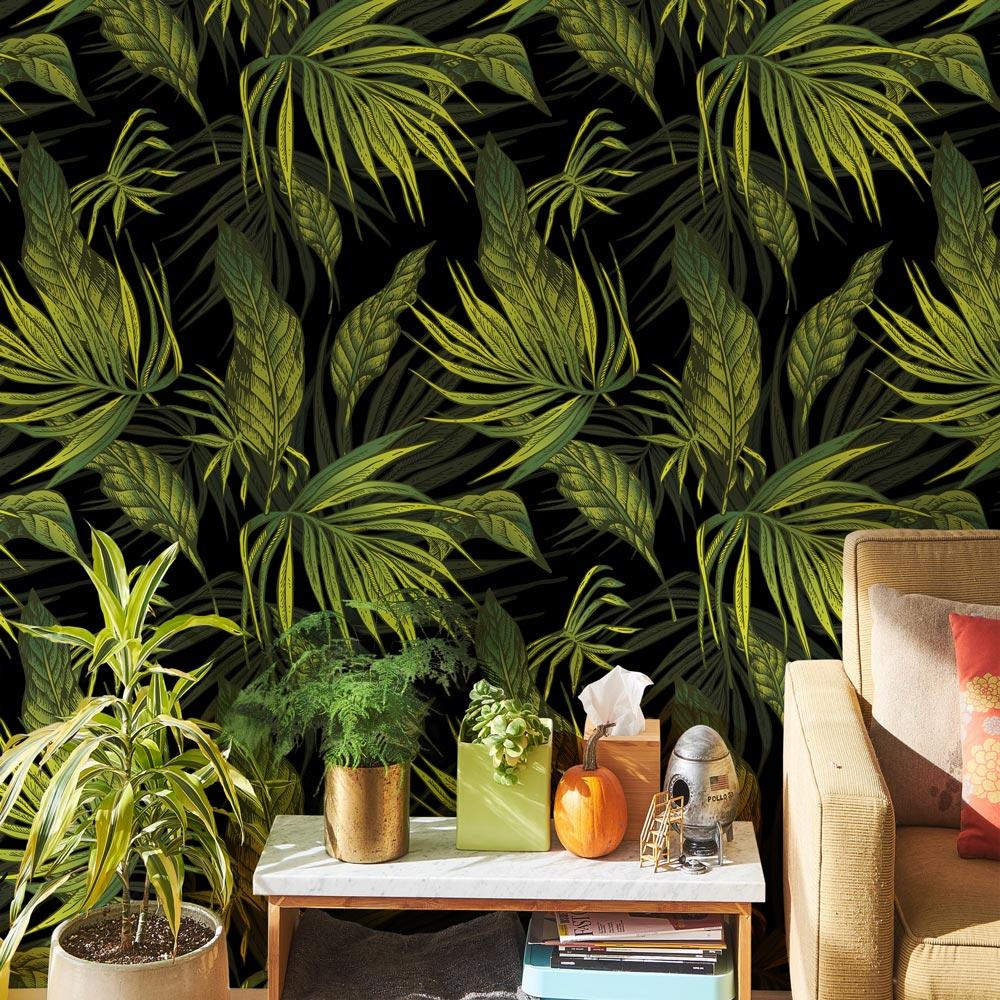 Tropical Jardin Peel and Stick Wallpaper, Removable Wallpaper, Traditional Wallpaper | DeccoPrint