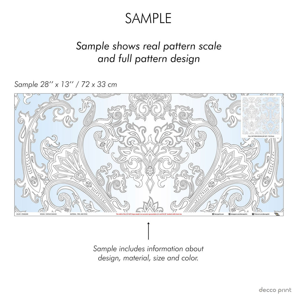 Vintage Damask Wallpaper - DeccoPrint