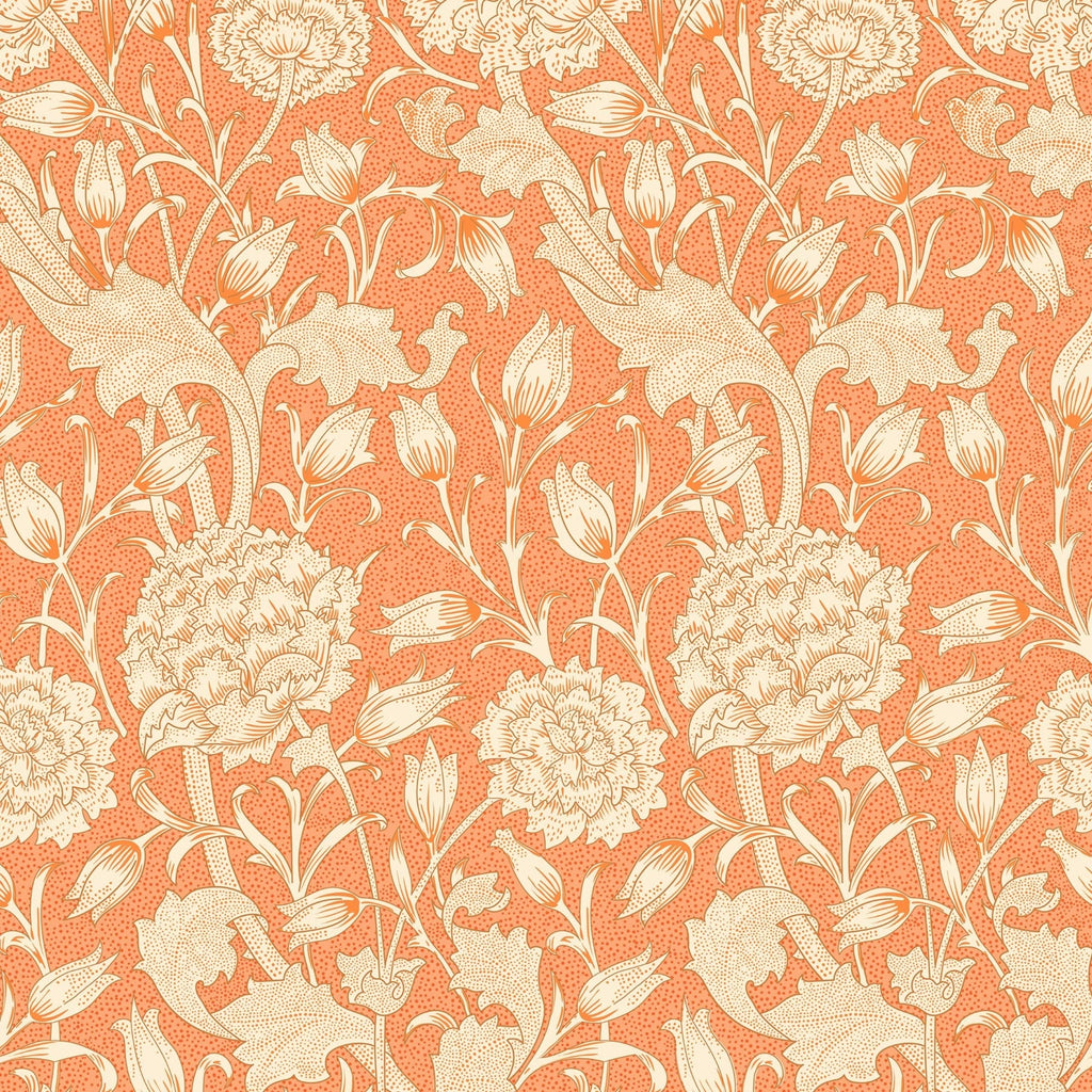 William Morris X Wild Tulips Peel and Stick Wallpaper, Removable Wallpaper, Traditional Wallpaper - Red | DeccoPrint