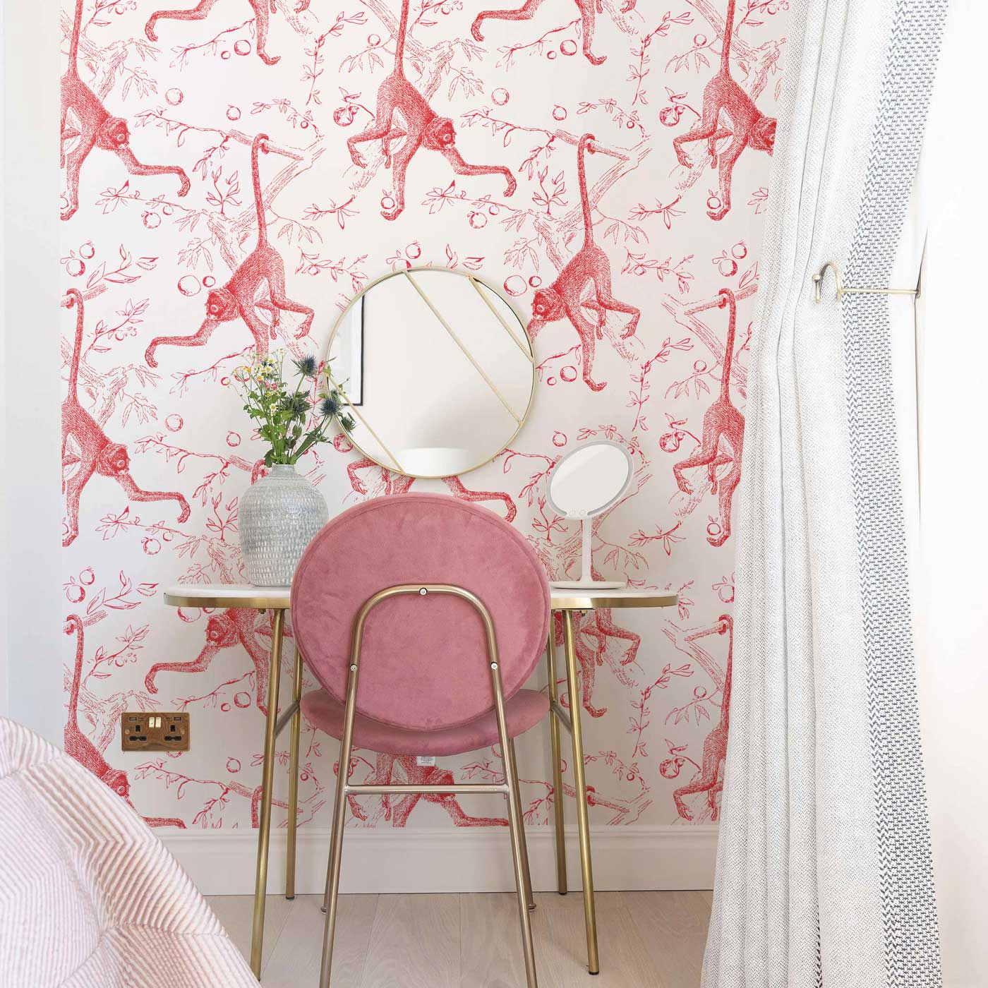 Wild Monkey Peel and Stick Wallpaper, Removable Wallpaper, Traditional Wallpaper | DeccoPrint