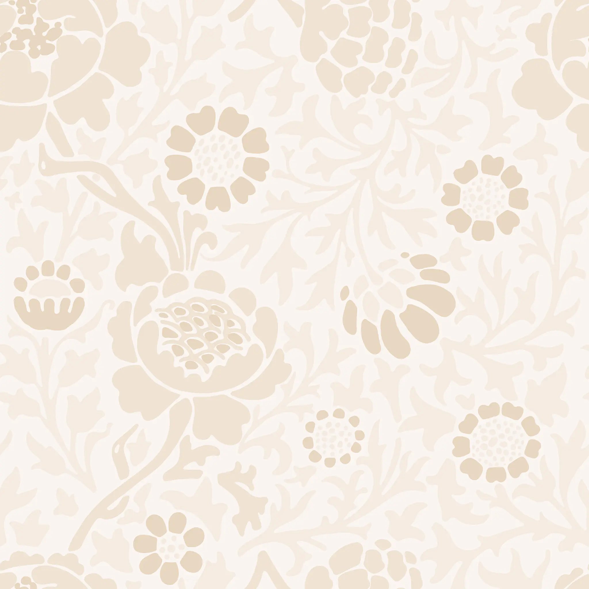 Beige floral pattern on a beige background