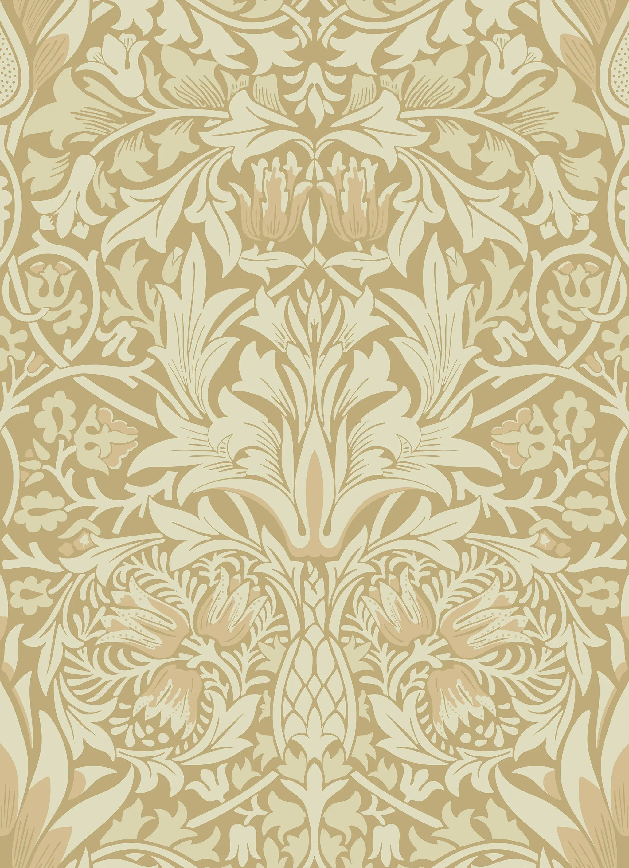 Decorative floral pattern on a beige background