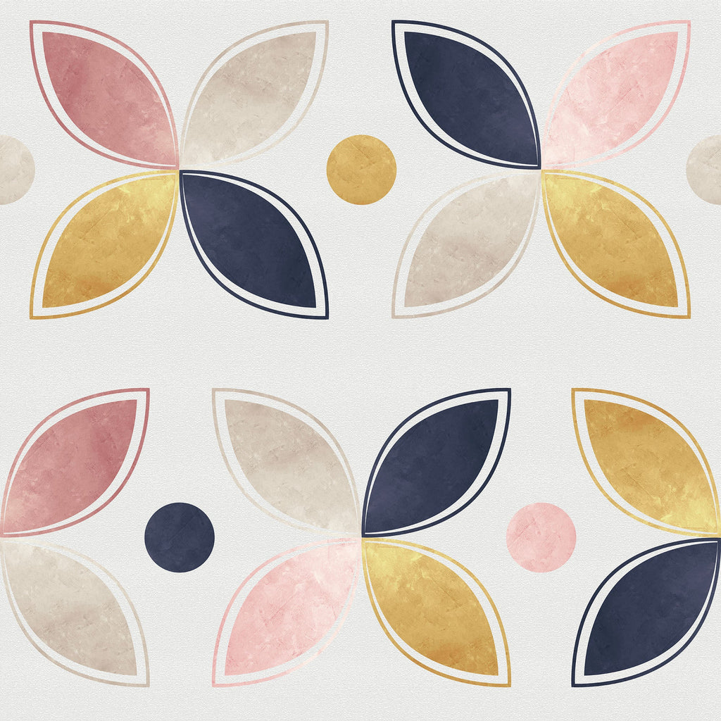 Four Leaves Peel and Stick Wallpaper, Removable Wallpaper, Traditional Wallpaper | DeccoPrint