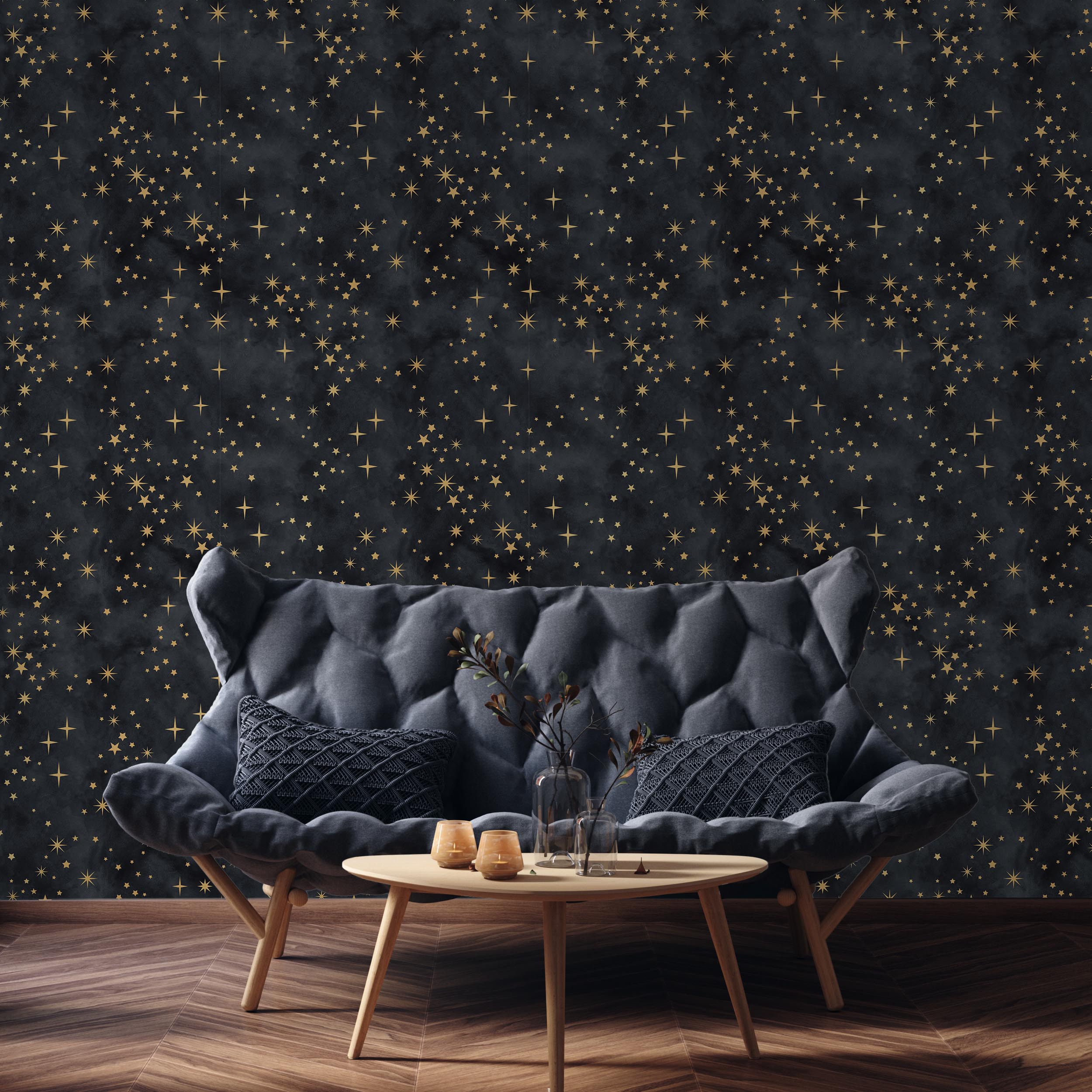 Nightscape Peel and Stick Wallpaper, Removable Wallpaper, Traditional Wallpaper | DeccoPrint