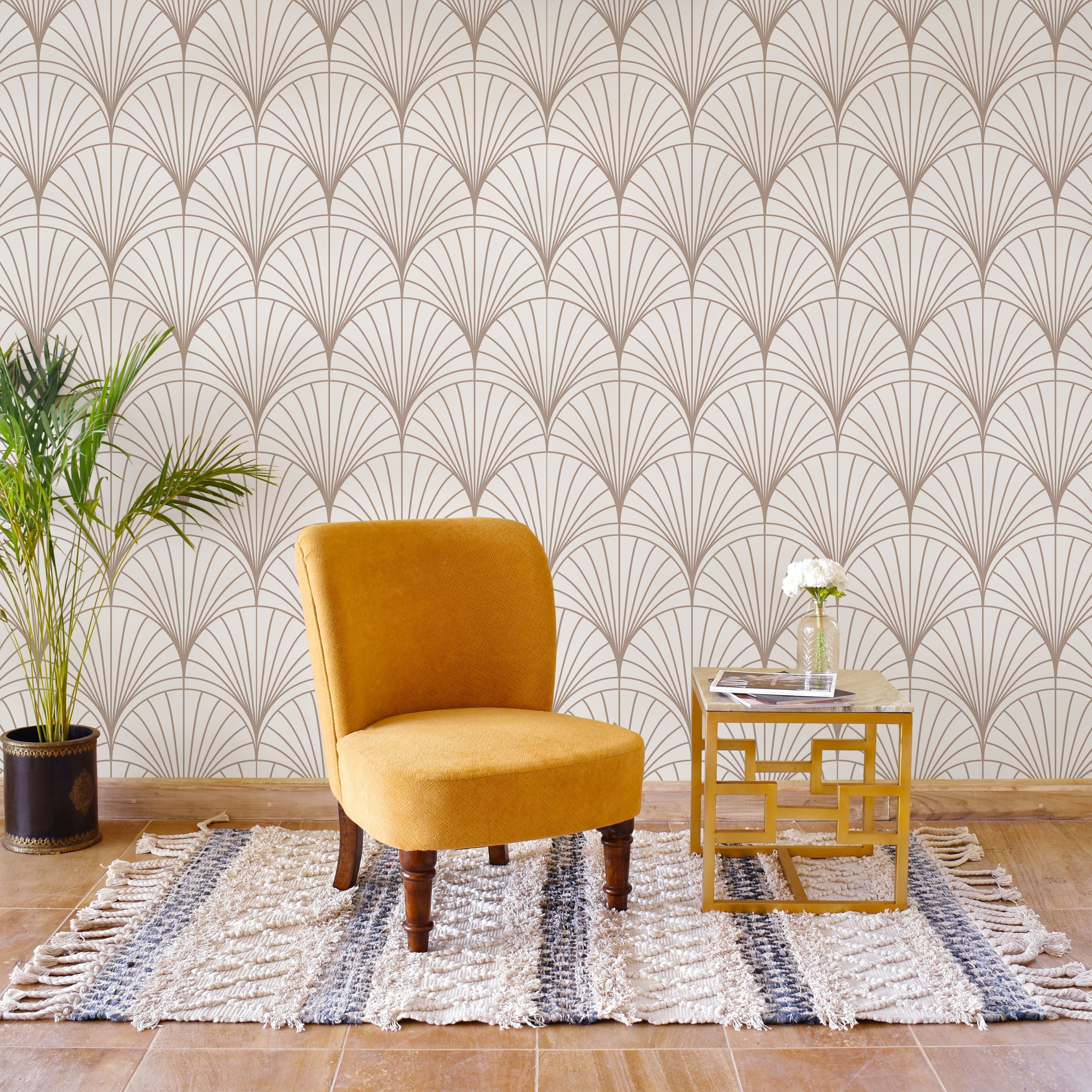 Glamorous Deco Peel and Stick Wallpaper, Removable Wallpaper, Traditional Wallpaper | DeccoPrint