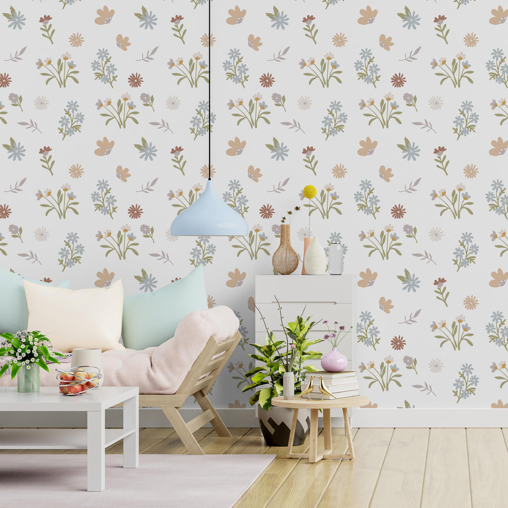 Soft Petals Peel and Stick Wallpaper, Removable Wallpaper, Traditional Wallpaper | DeccoPrint