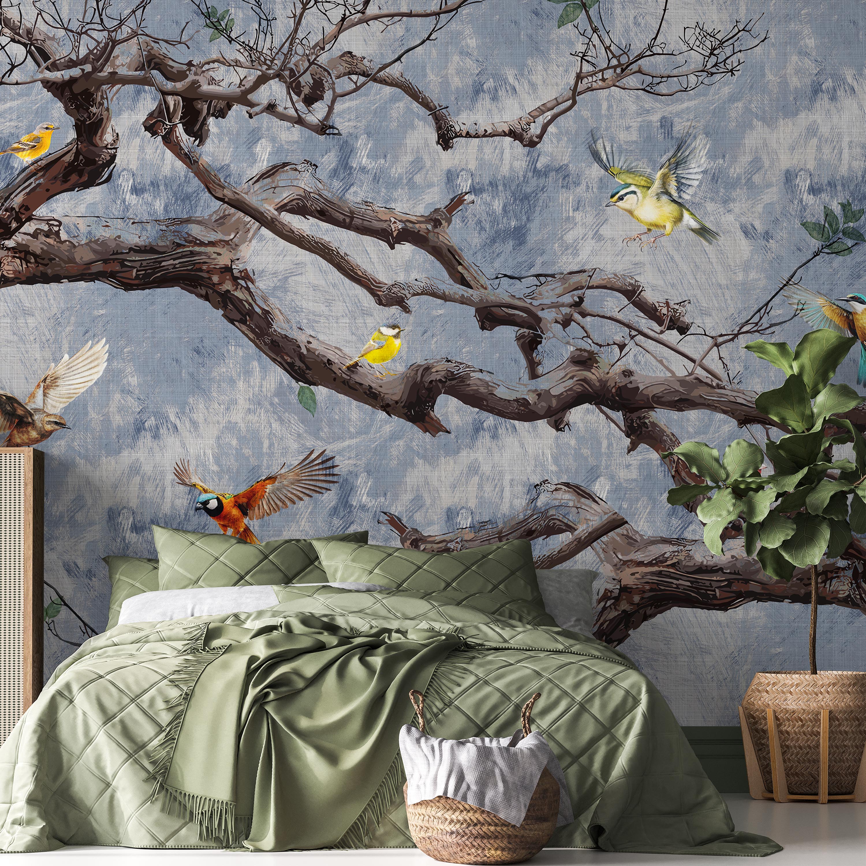 Skyward Songs Mural Peel and Stick Wallpaper, Removable Wallpaper, Traditional Wallpaper | DeccoPrint
