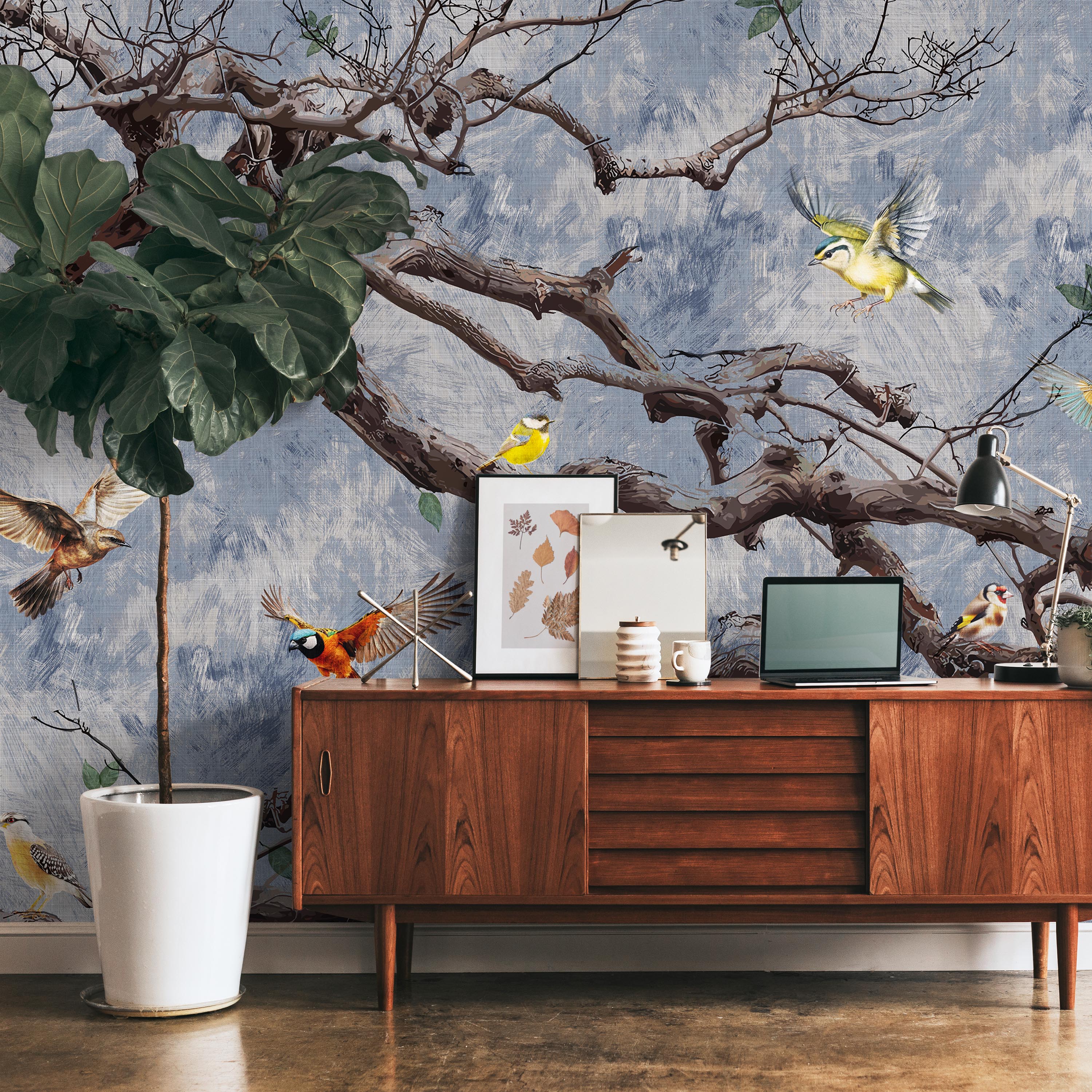 Skyward Songs Mural Peel and Stick Wallpaper, Removable Wallpaper, Traditional Wallpaper | DeccoPrint