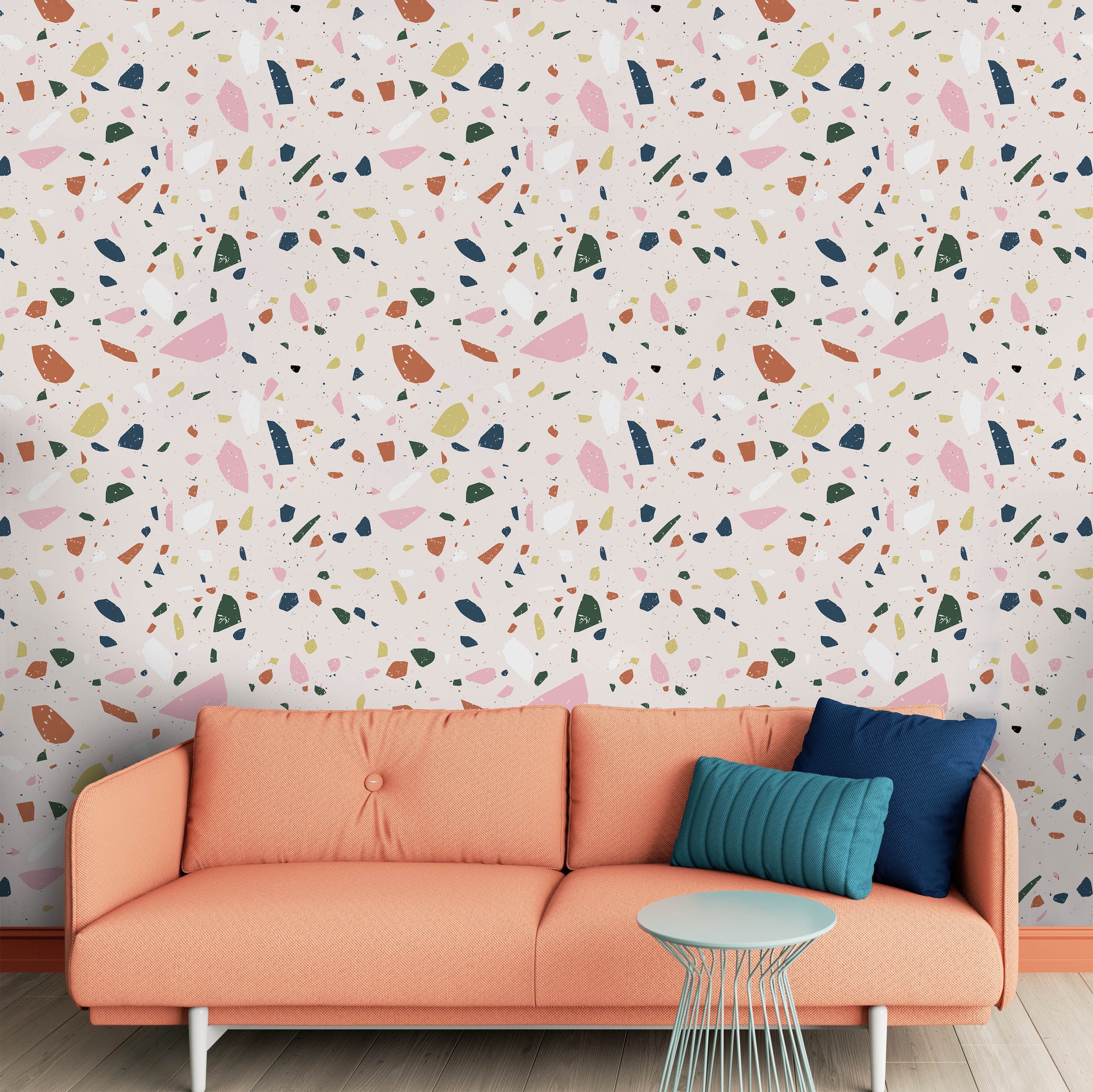 Seashells in Bloom Peel and Stick Wallpaper, Removable Wallpaper, Traditional Wallpaper | DeccoPrint