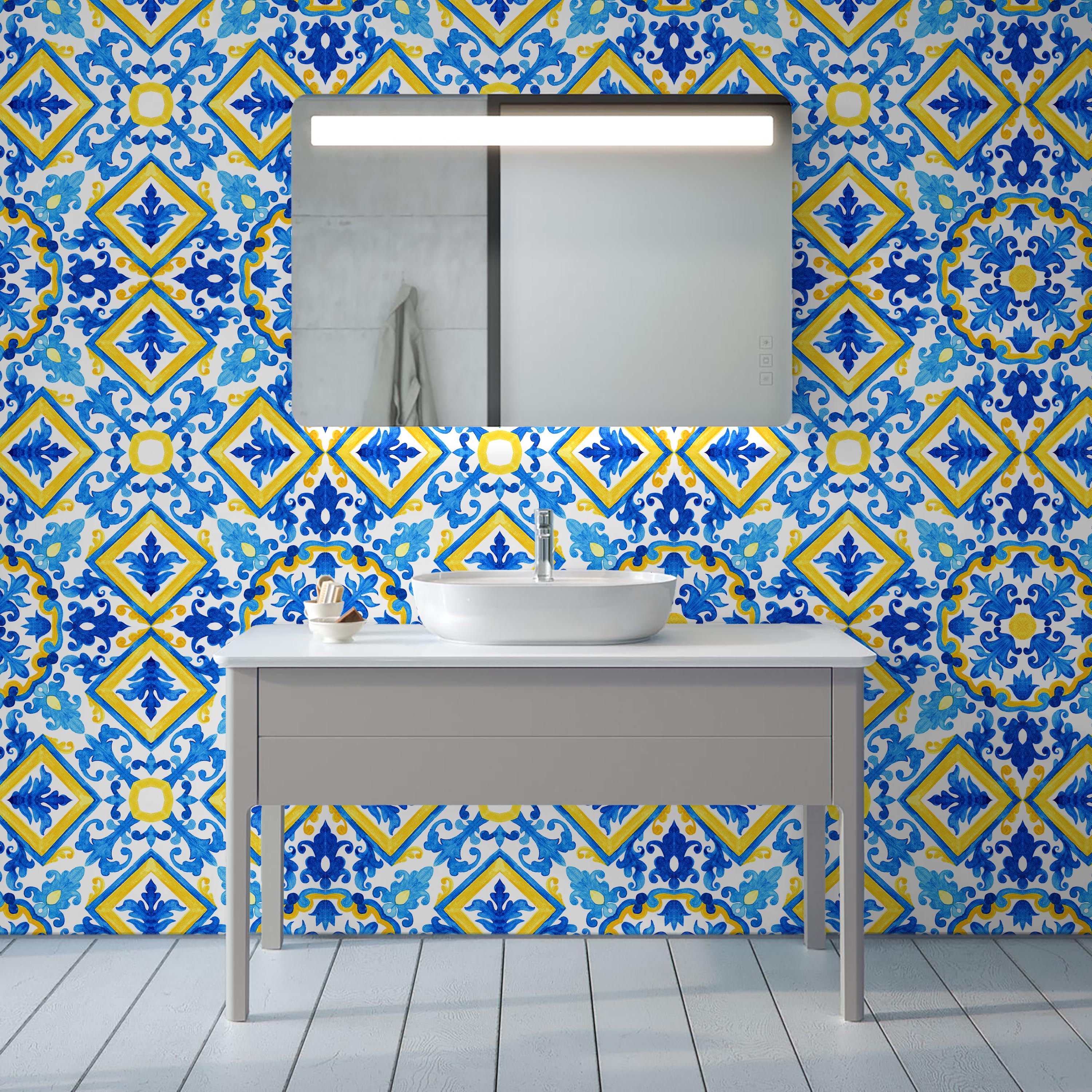 Water and Sun Peel and Stick Wallpaper, Removable Wallpaper, Traditional Wallpaper | DeccoPrint