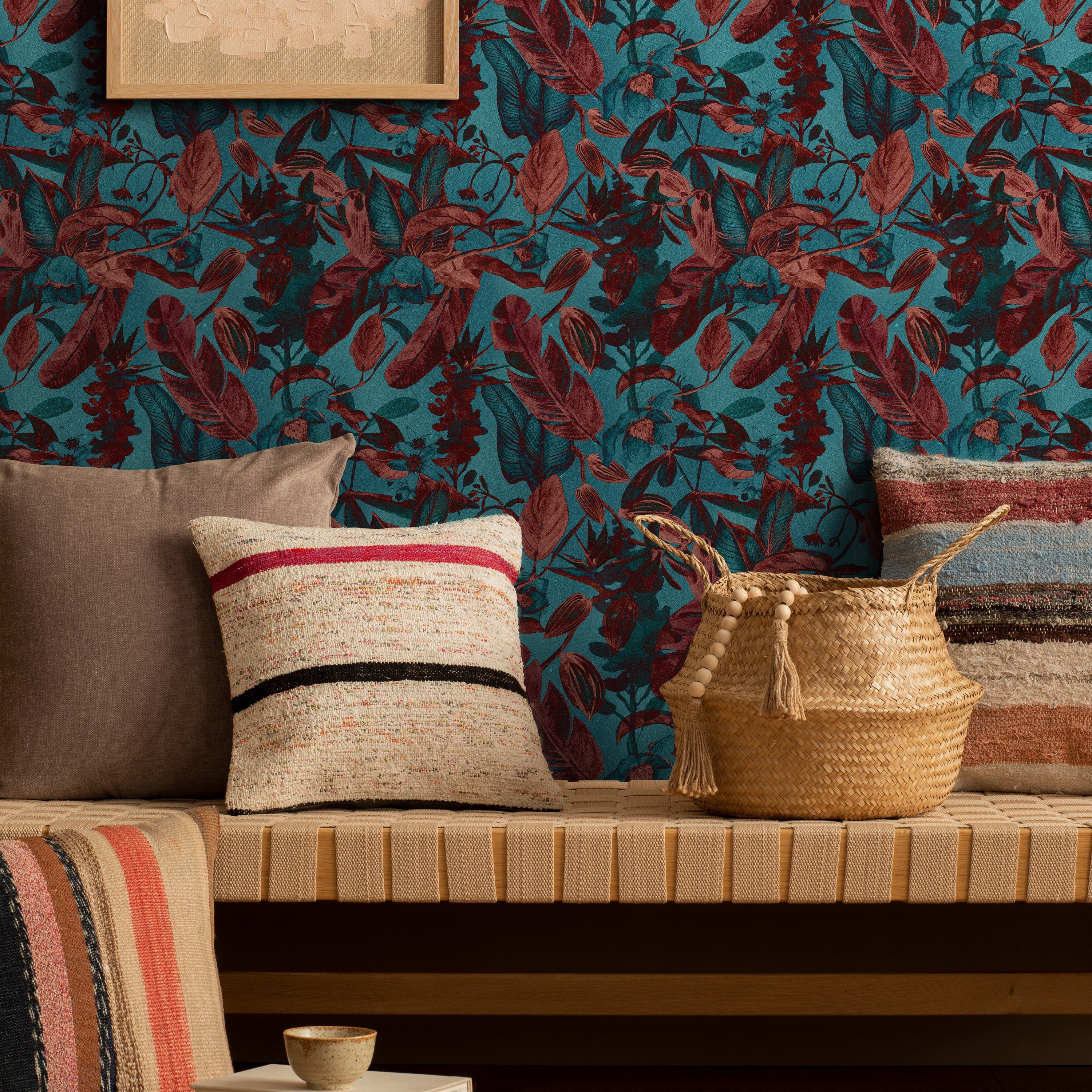 Idyllic Leaves Peel and Stick Wallpaper, Removable Wallpaper, Traditional Wallpaper | DeccoPrint